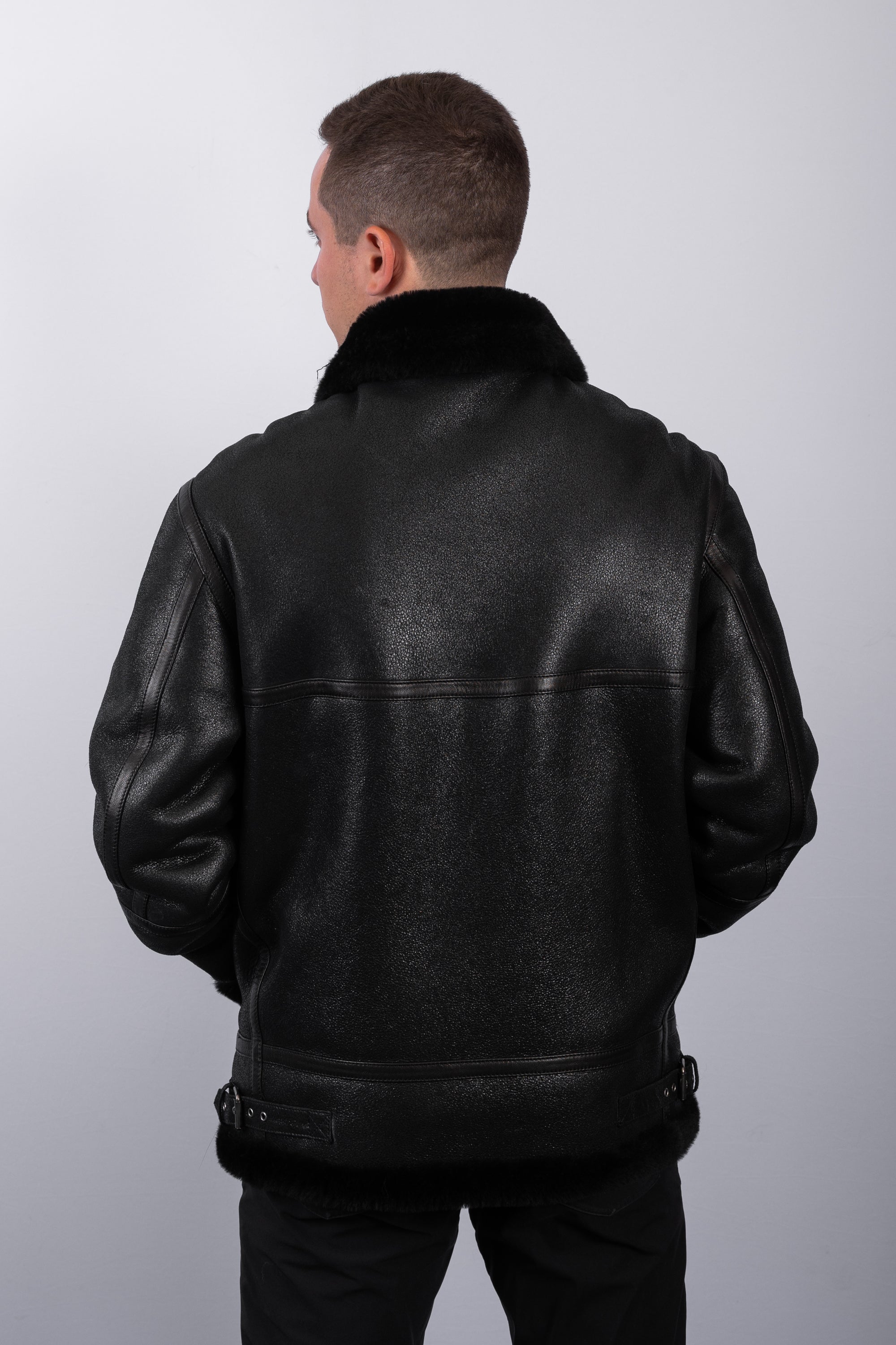 Black Shearling Lamb Jacket