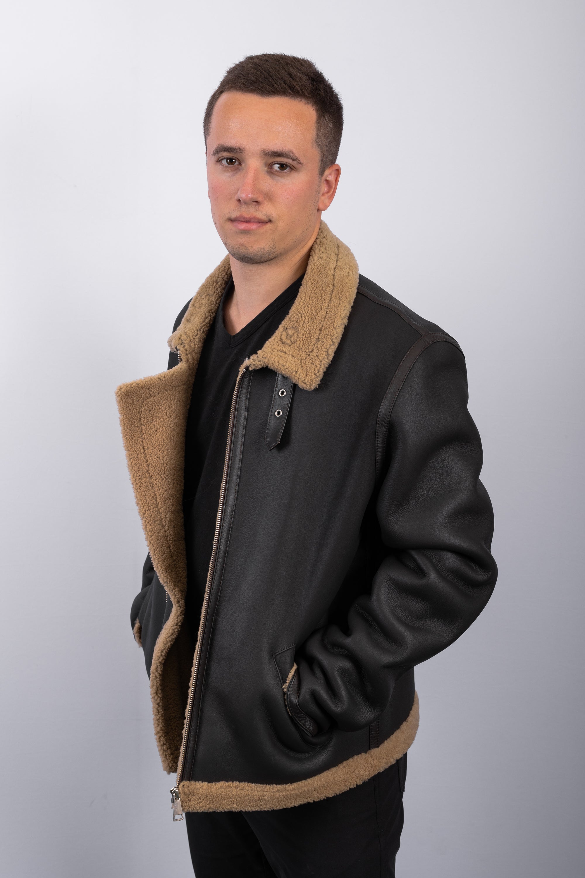 Espresso Merino Shearling Lamb Jacket