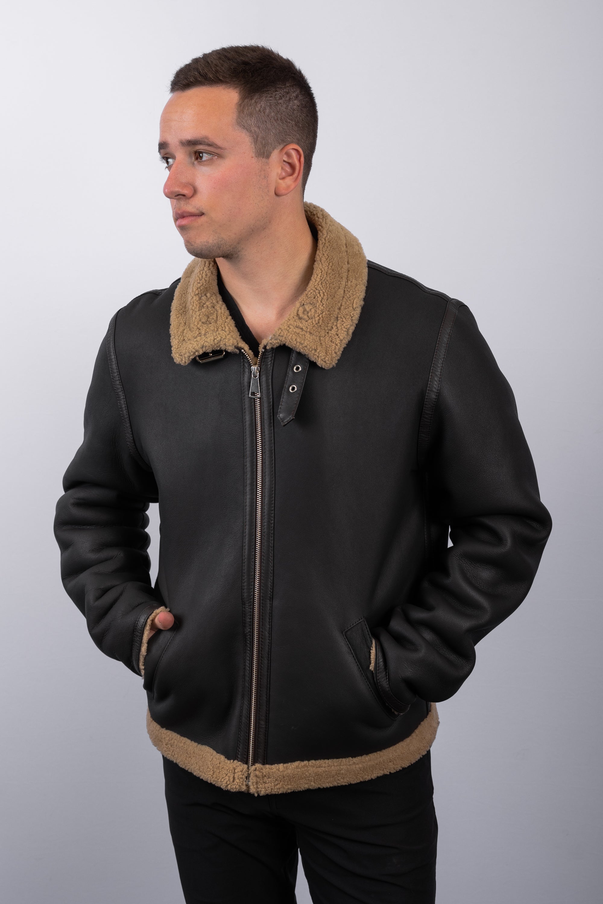 Espresso Merino Shearling Lamb Jacket