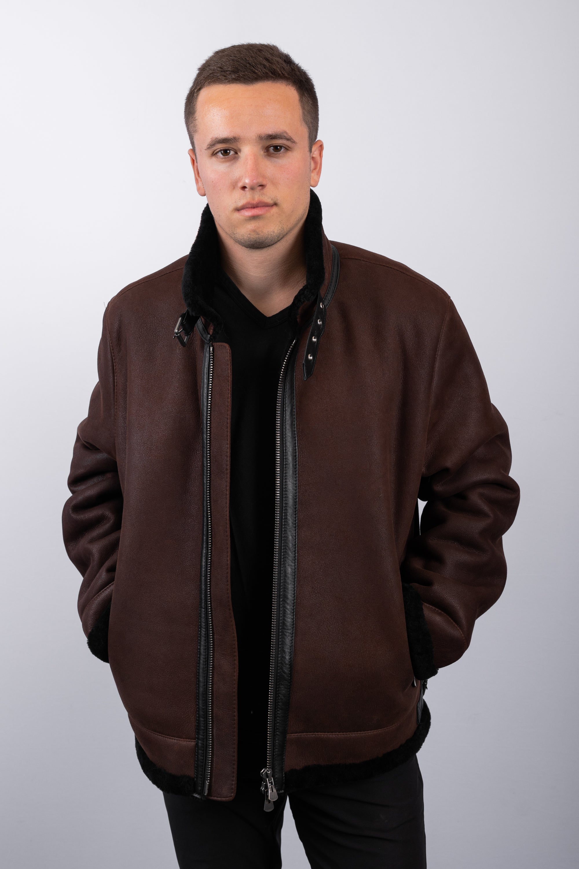 Espresso Shearling Lamb Jacket