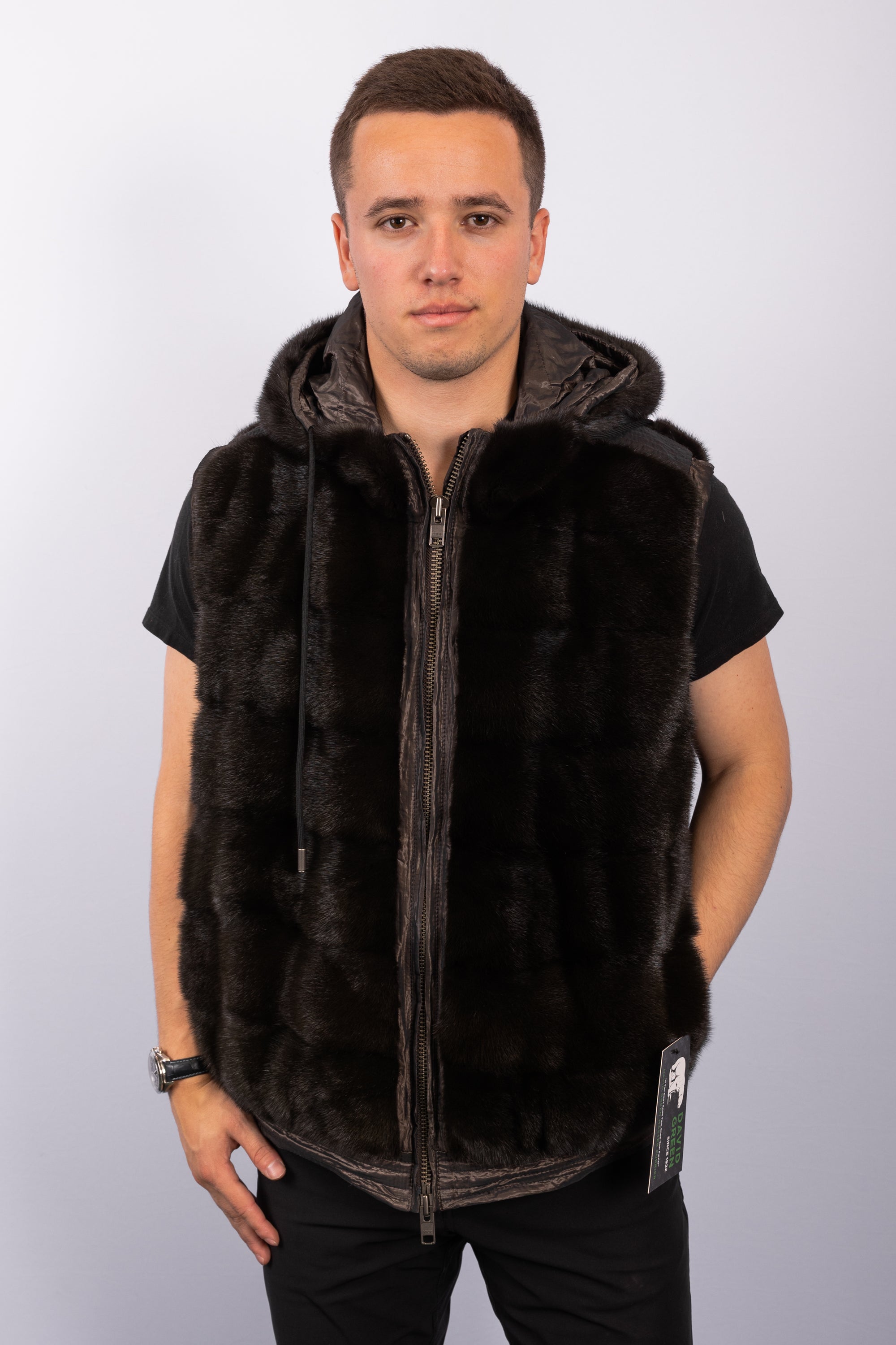 Black Spruce Mink Vest