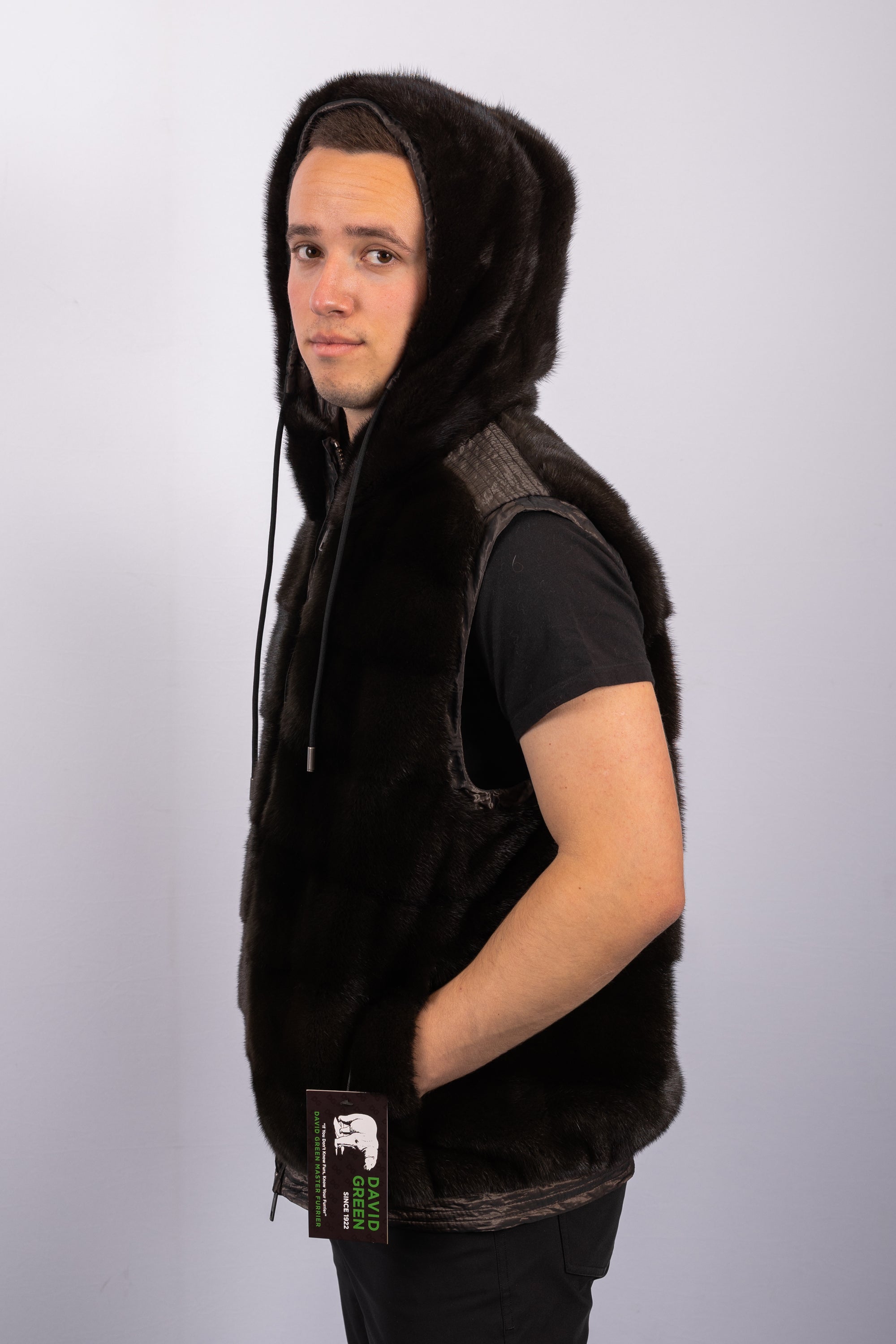 Black Spruce Mink Vest