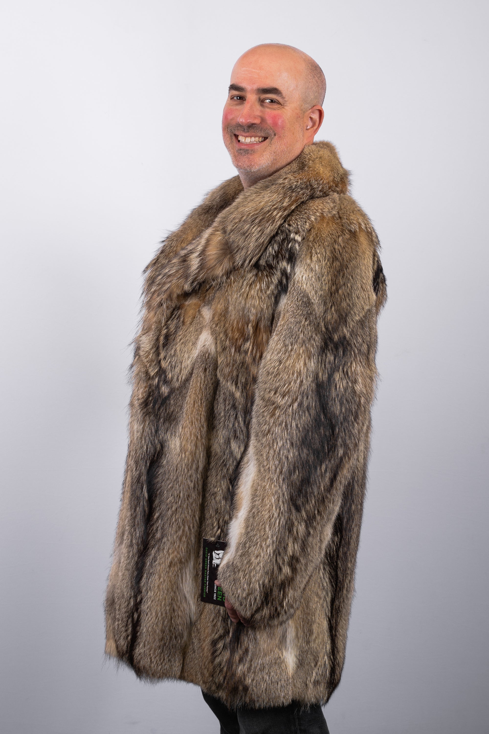Natural Grey Fox Carcoat