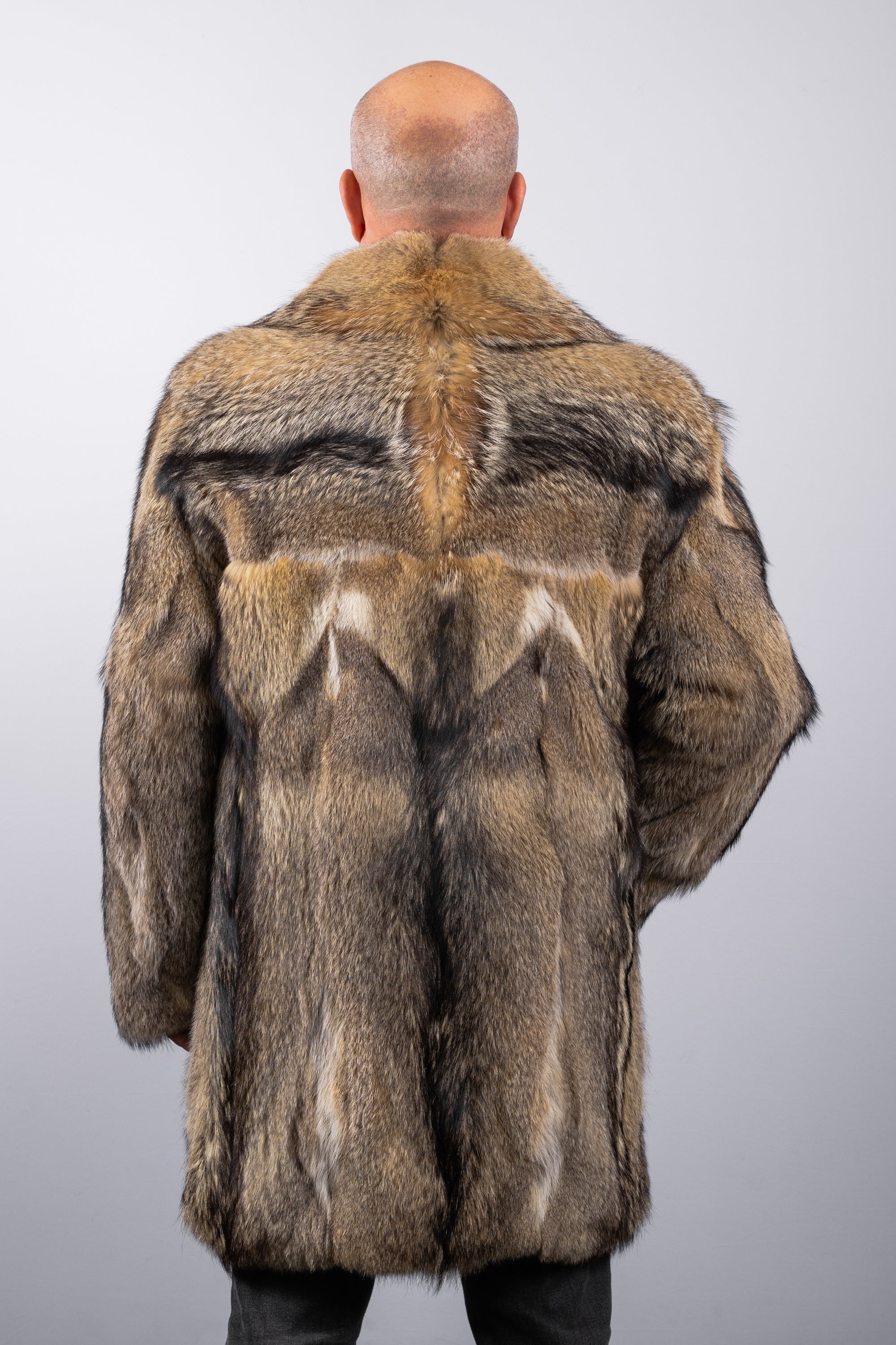 Natural Grey Fox Carcoat