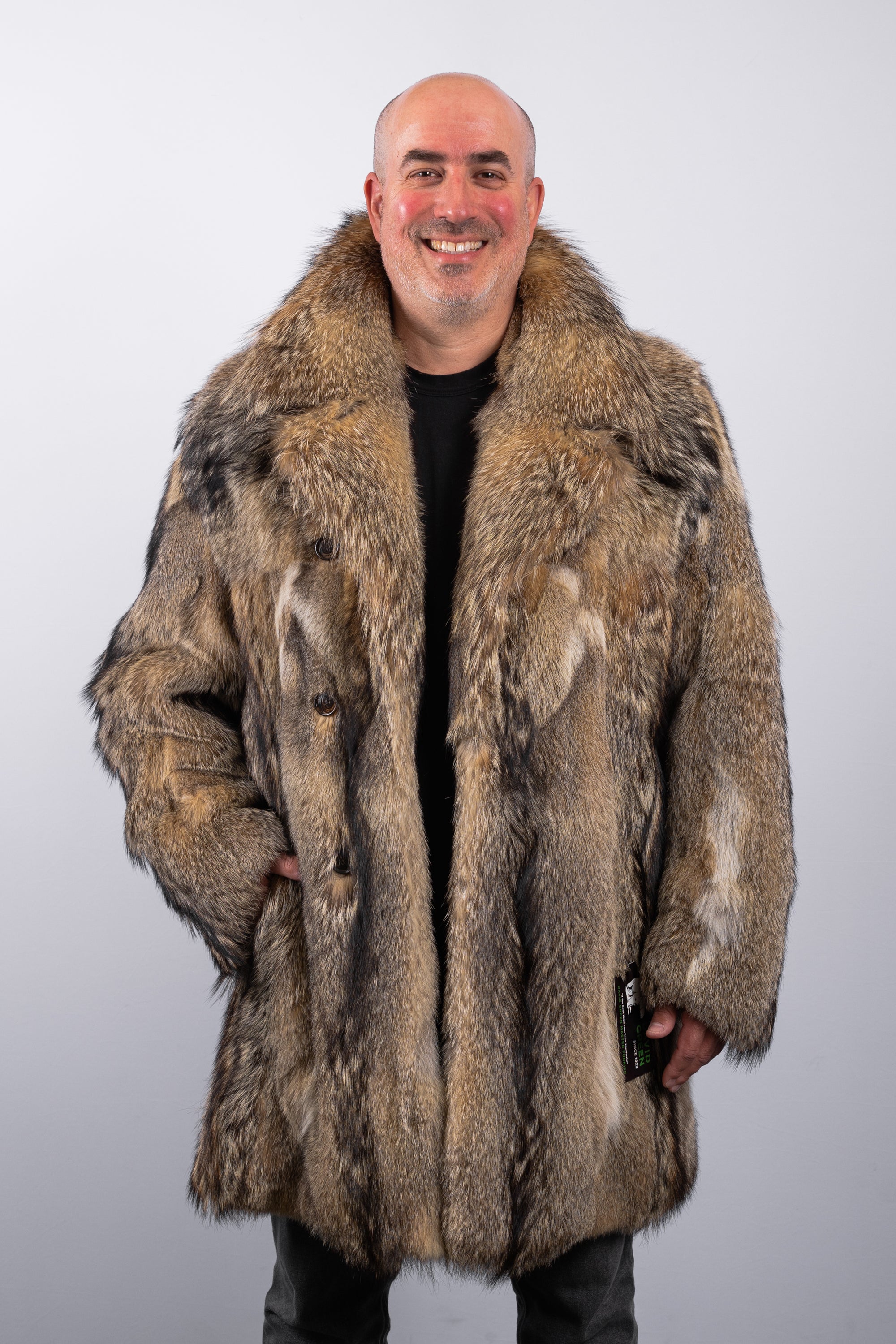 Natural Grey Fox Carcoat