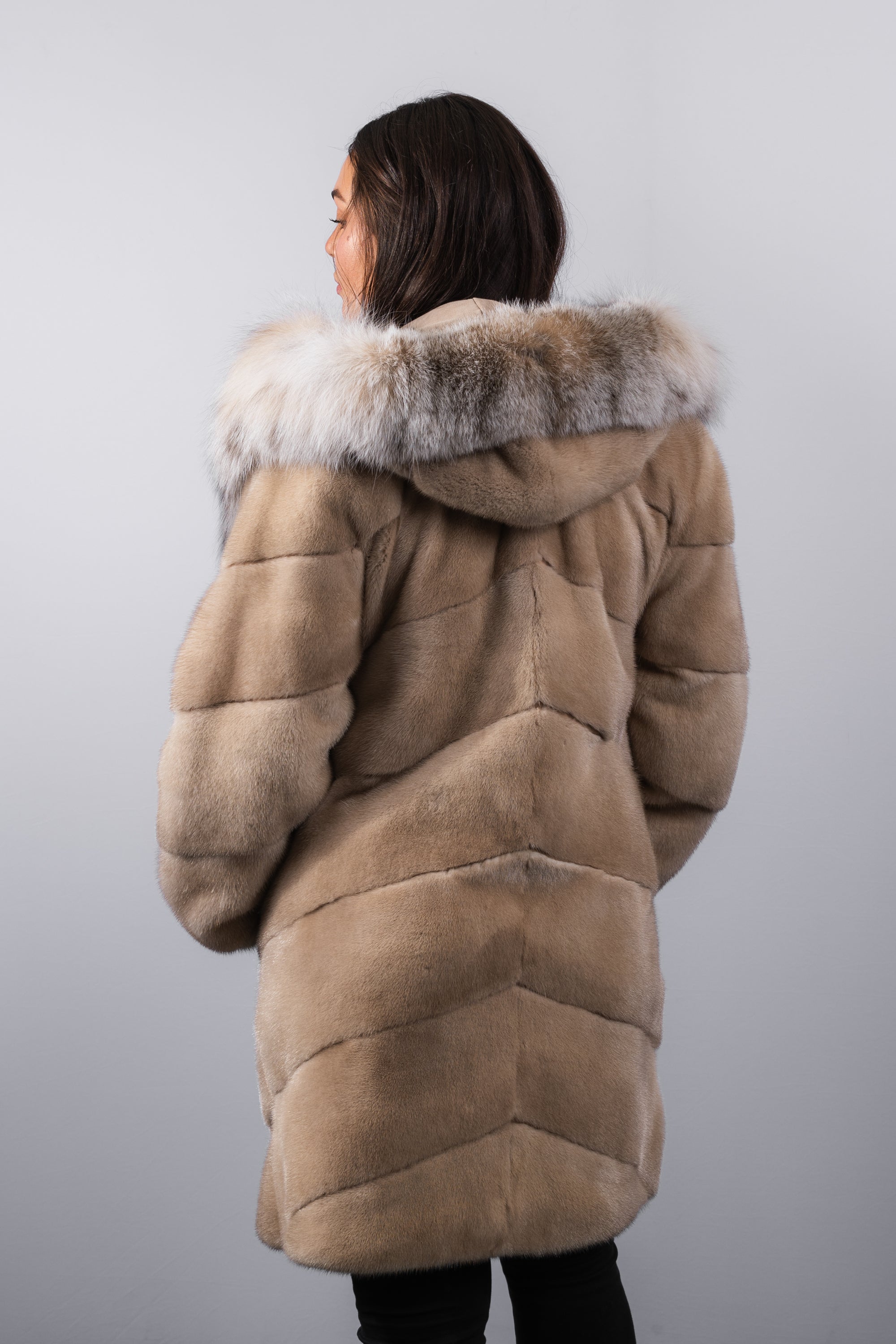 Latte Mink/Natural Canadian Lynx Jacket