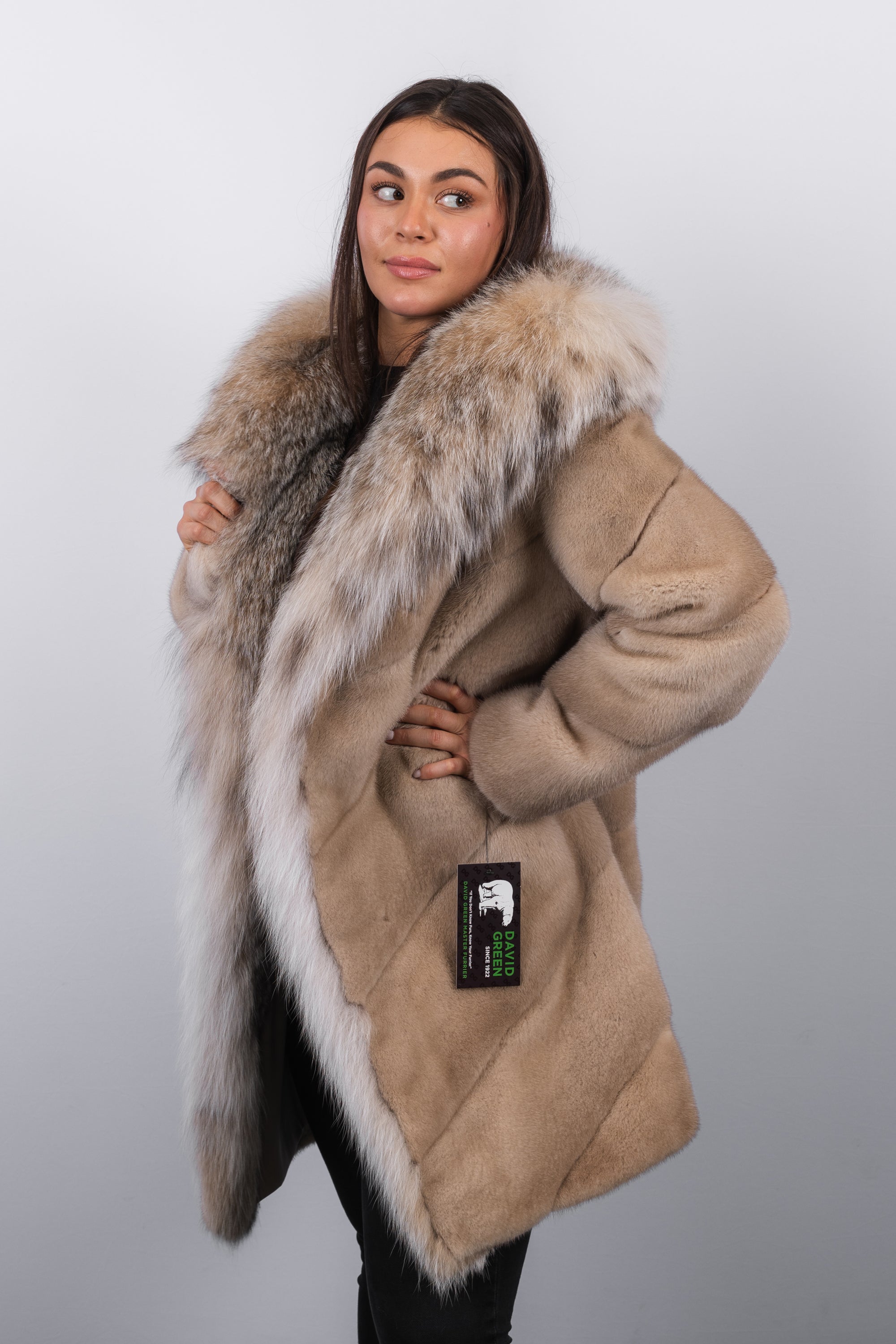 Latte Mink/Natural Canadian Lynx Jacket