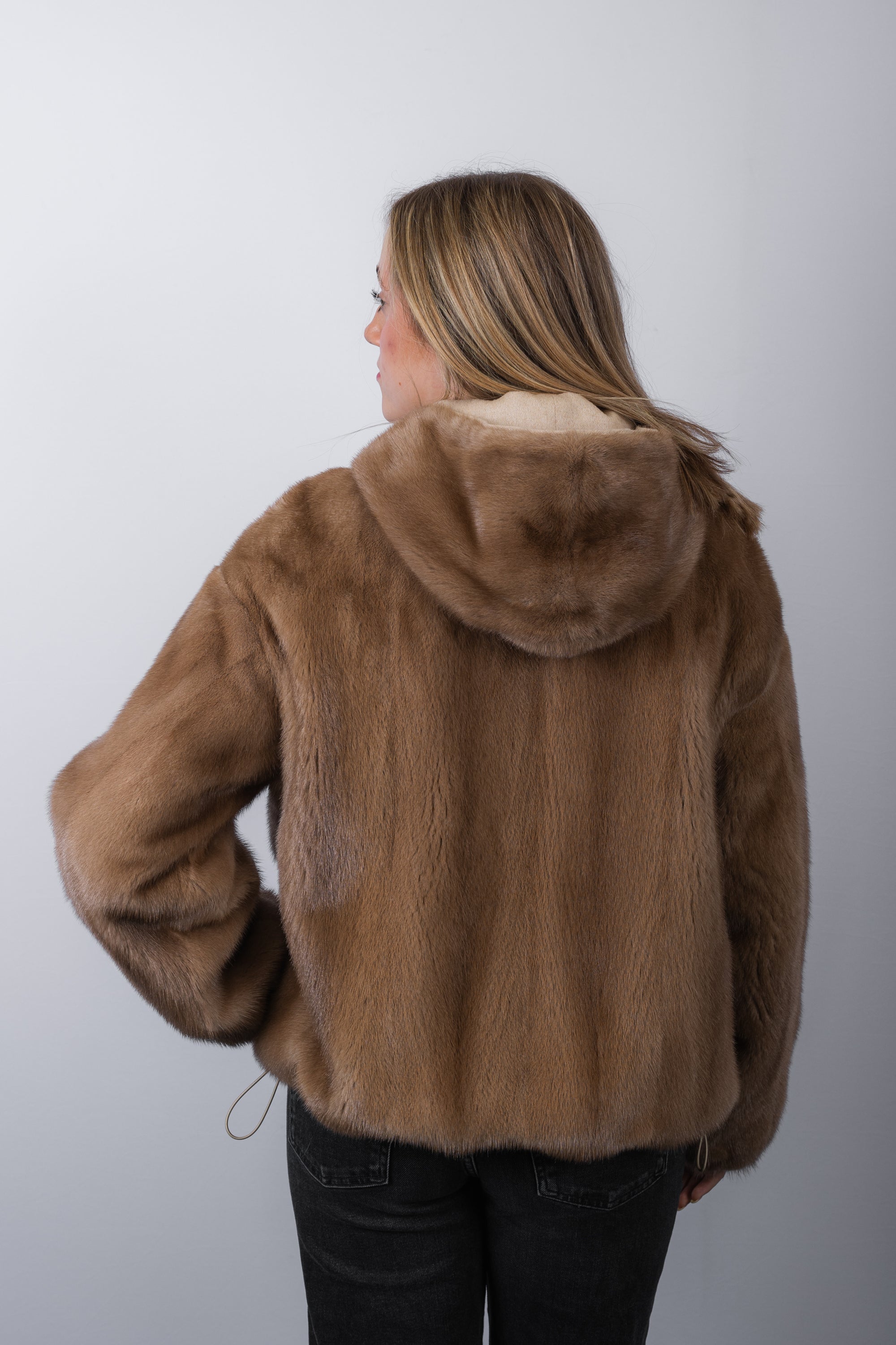 Natural Toffee Mink/Latte Cashmere Jacket