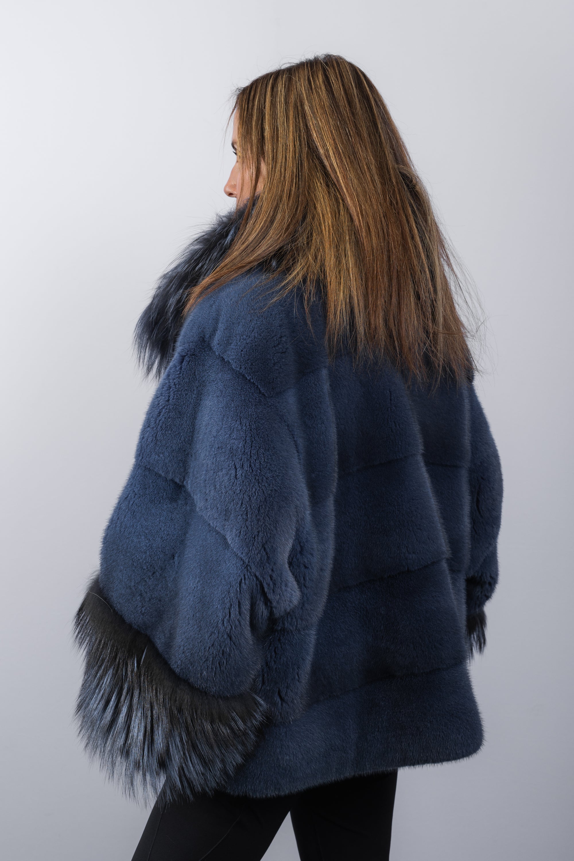 Denim Frost Mink/DTM Silver Fox Jacket