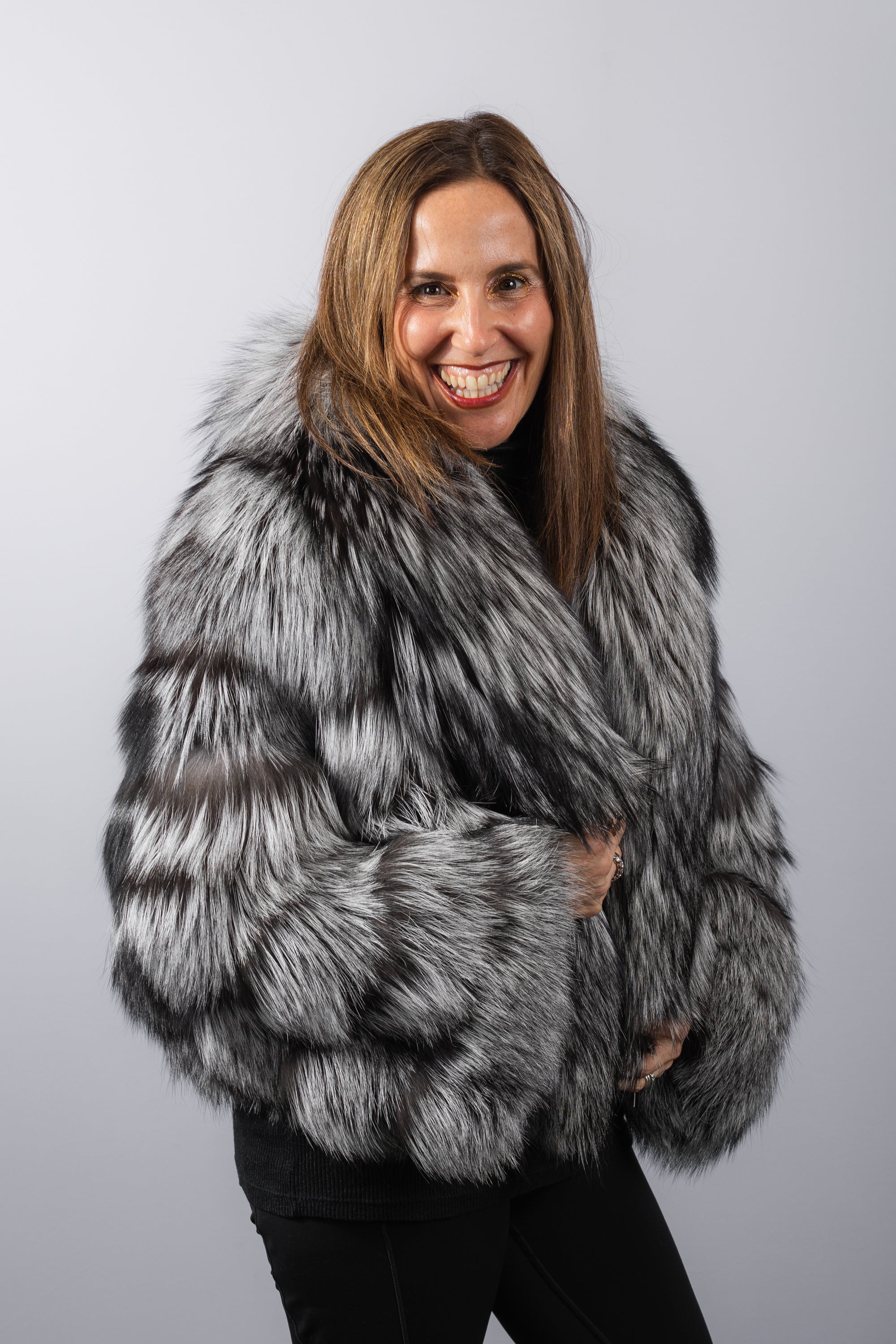 Natural Silver Fox Jacket