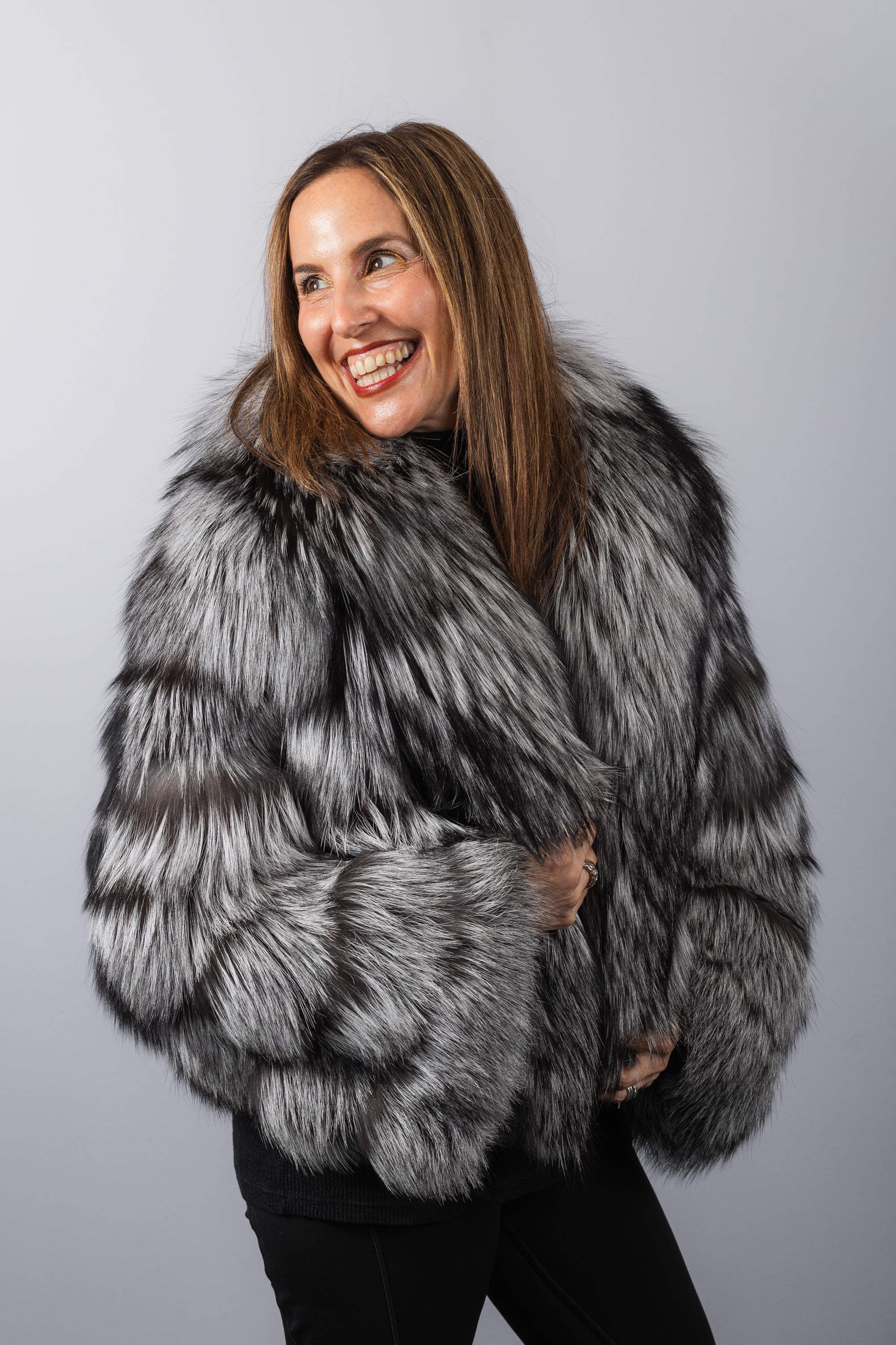Natural Silver Fox Jacket