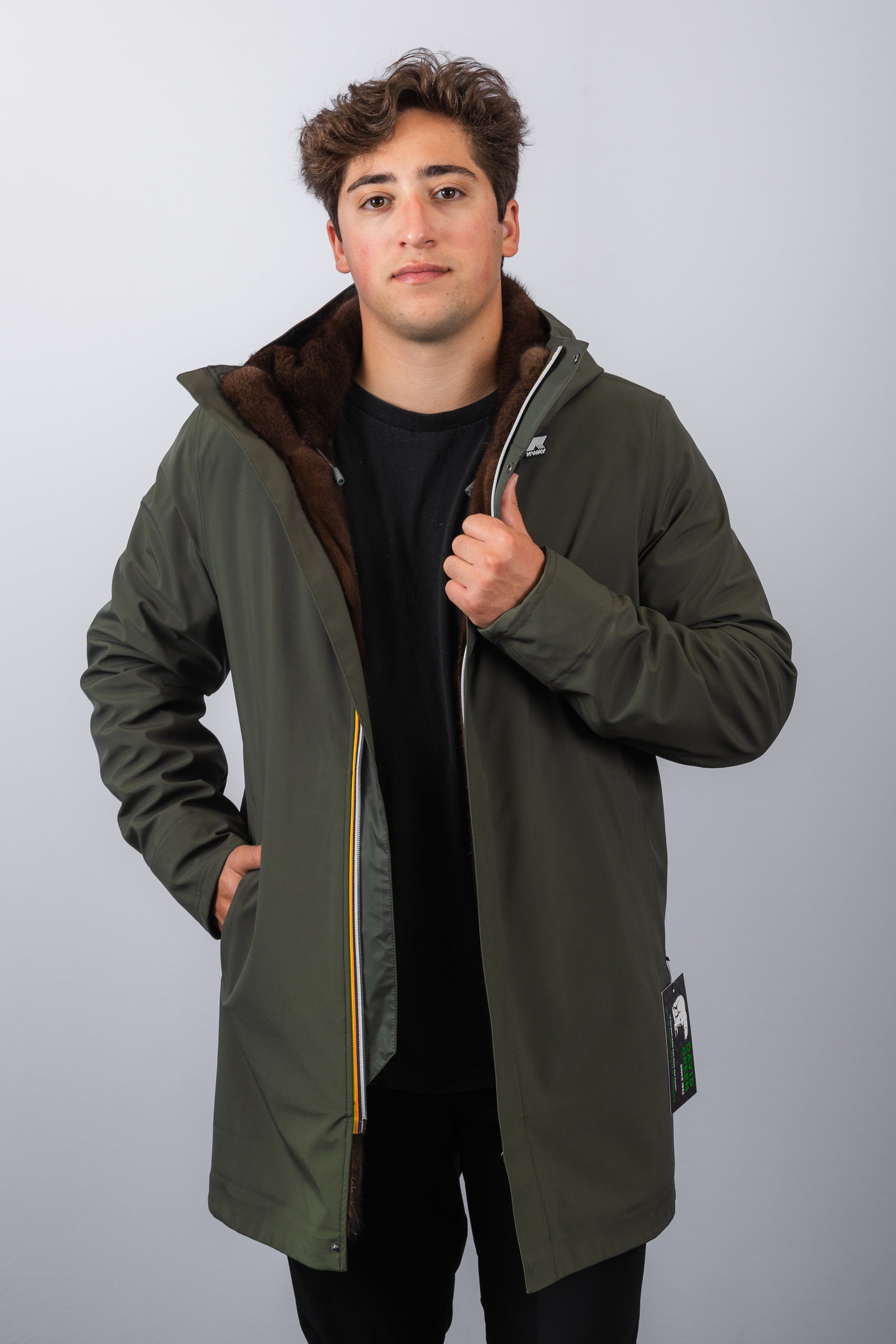 Forest Green Nylon/Mocha Mink Jacket