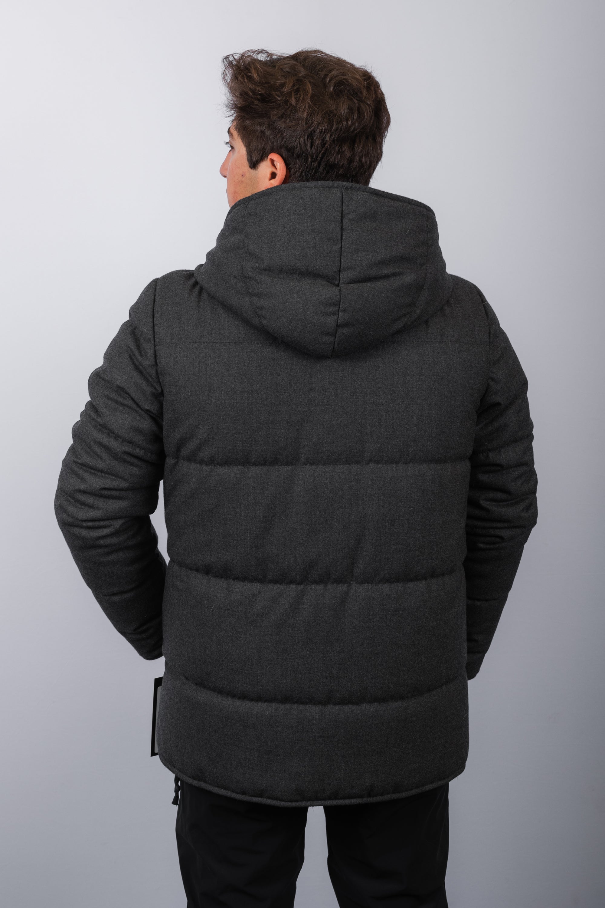 Black Mink/Charcoal Cashmere Jacket