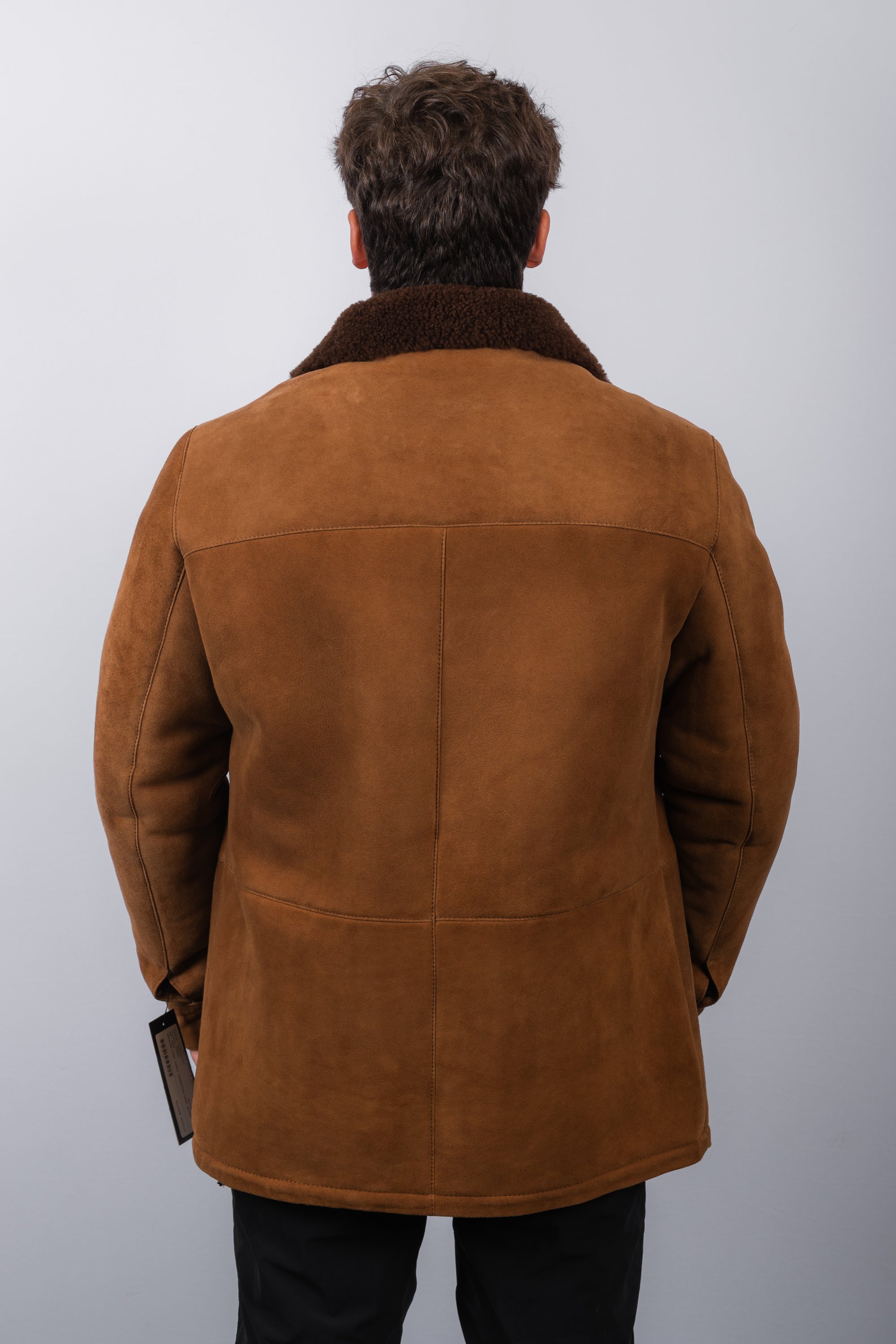 Whiskey Suede Shearling Lamb Jacket