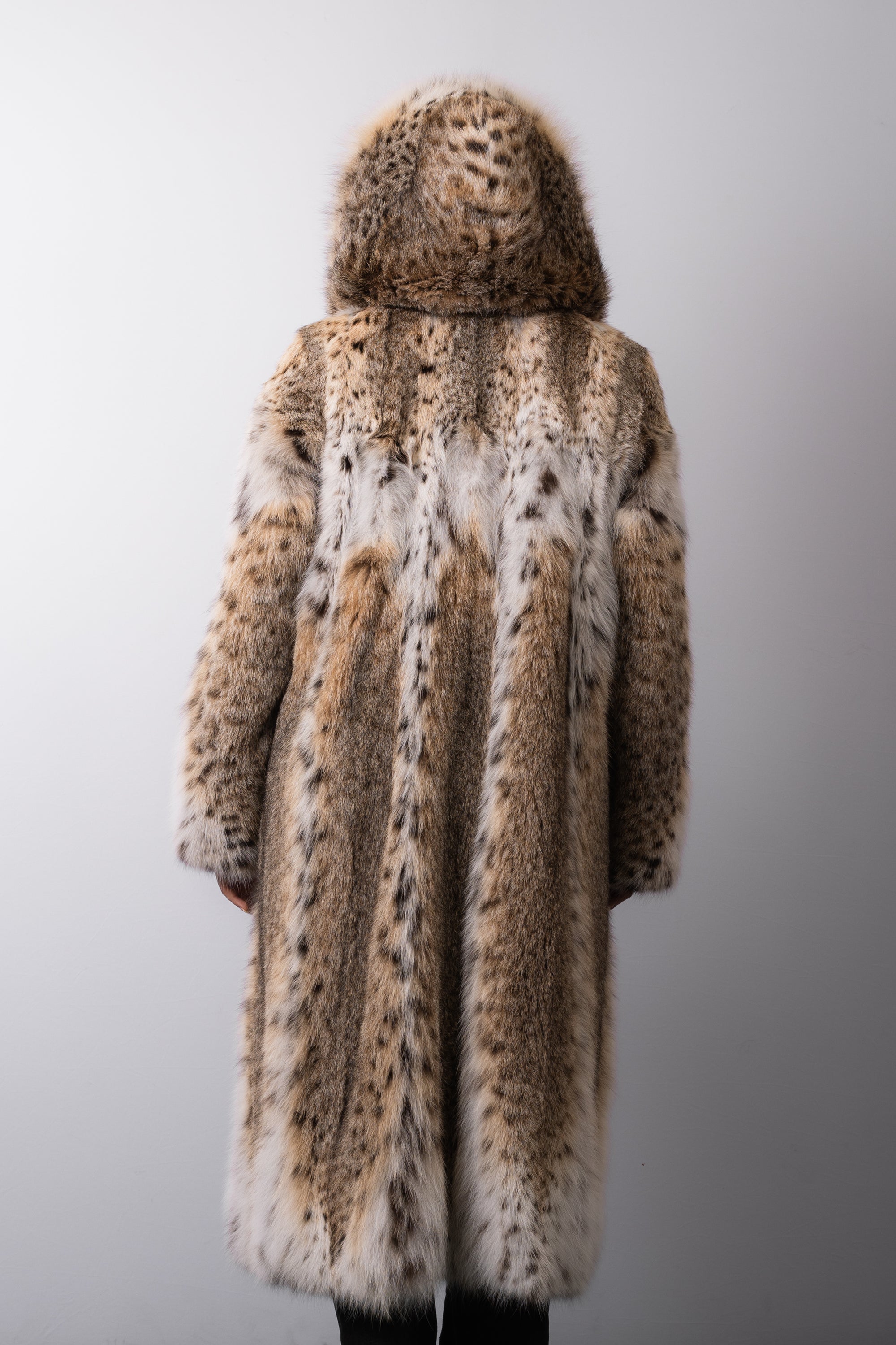 Natural Lynx Cat Jacket w/Hood