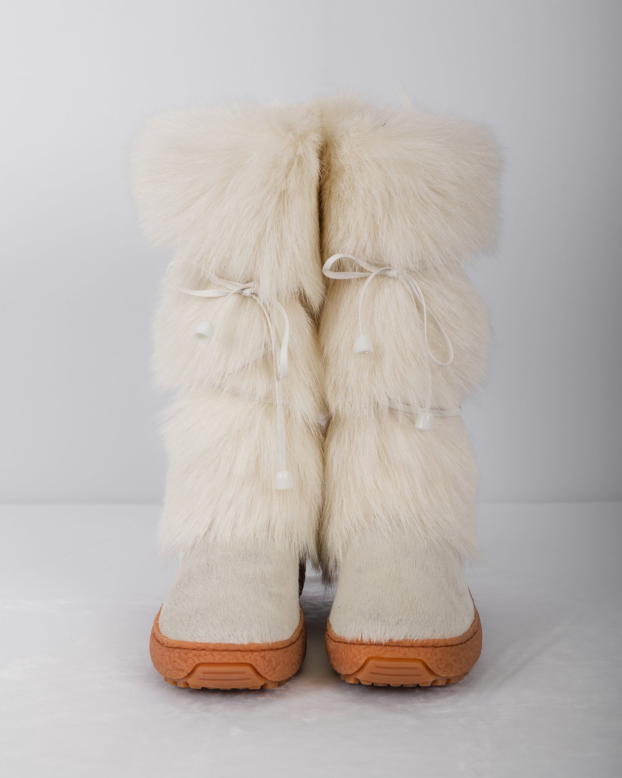 White Goat/White Calfskin Boots