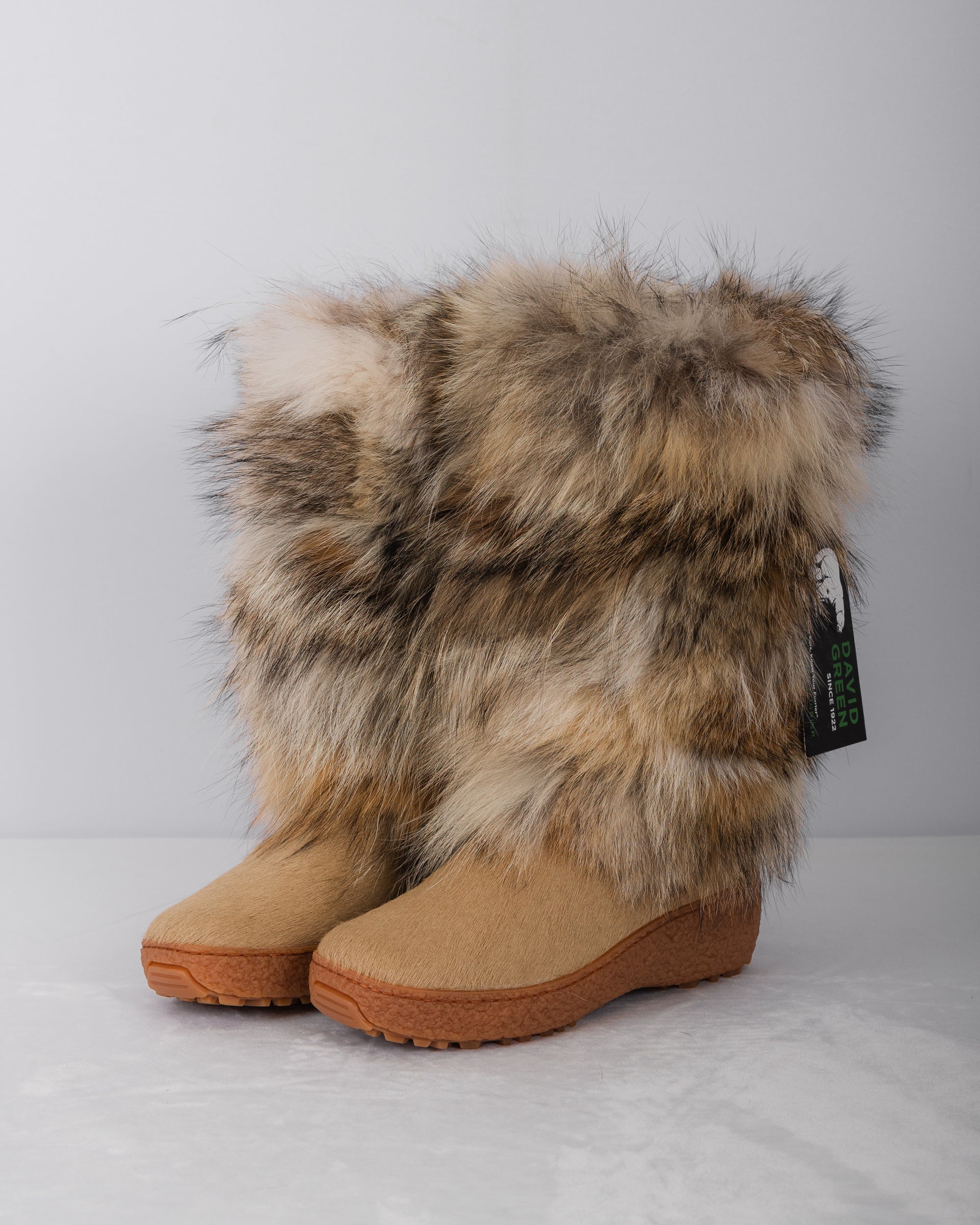 Natural Coyote/Camel Calfskin Boots