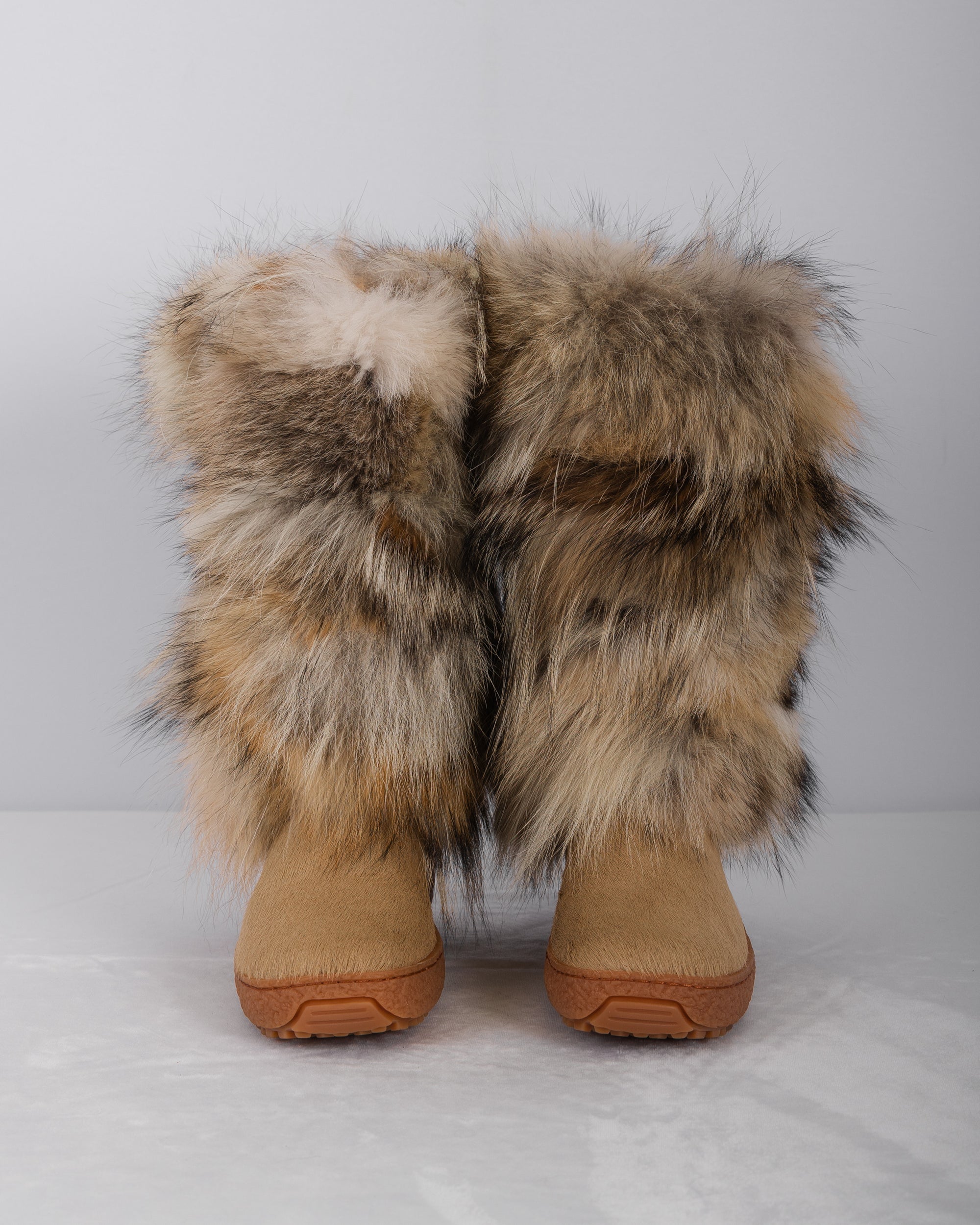 Natural Coyote/Camel Calfskin Boots