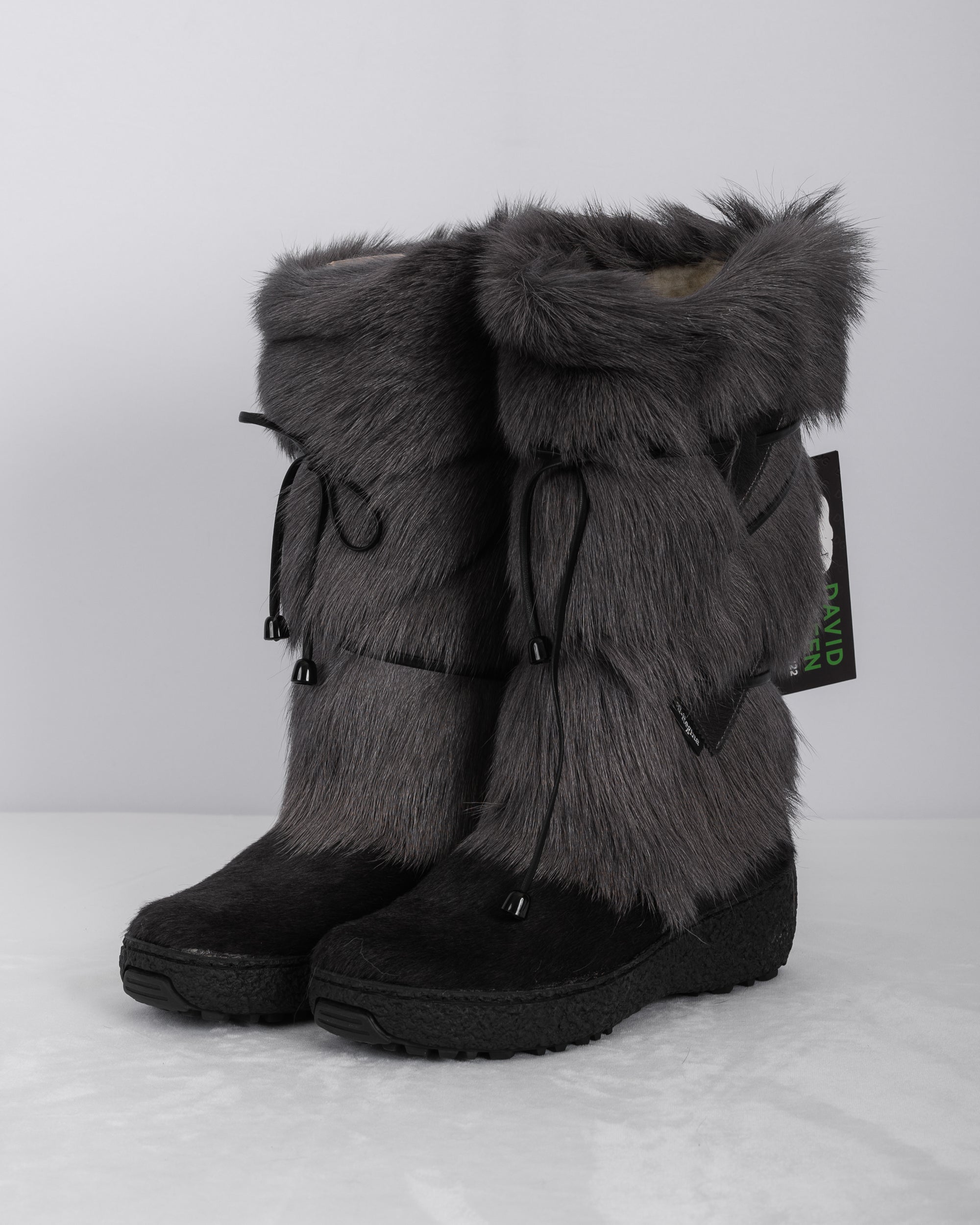 Grey Goat/Grey Calfskin Boots