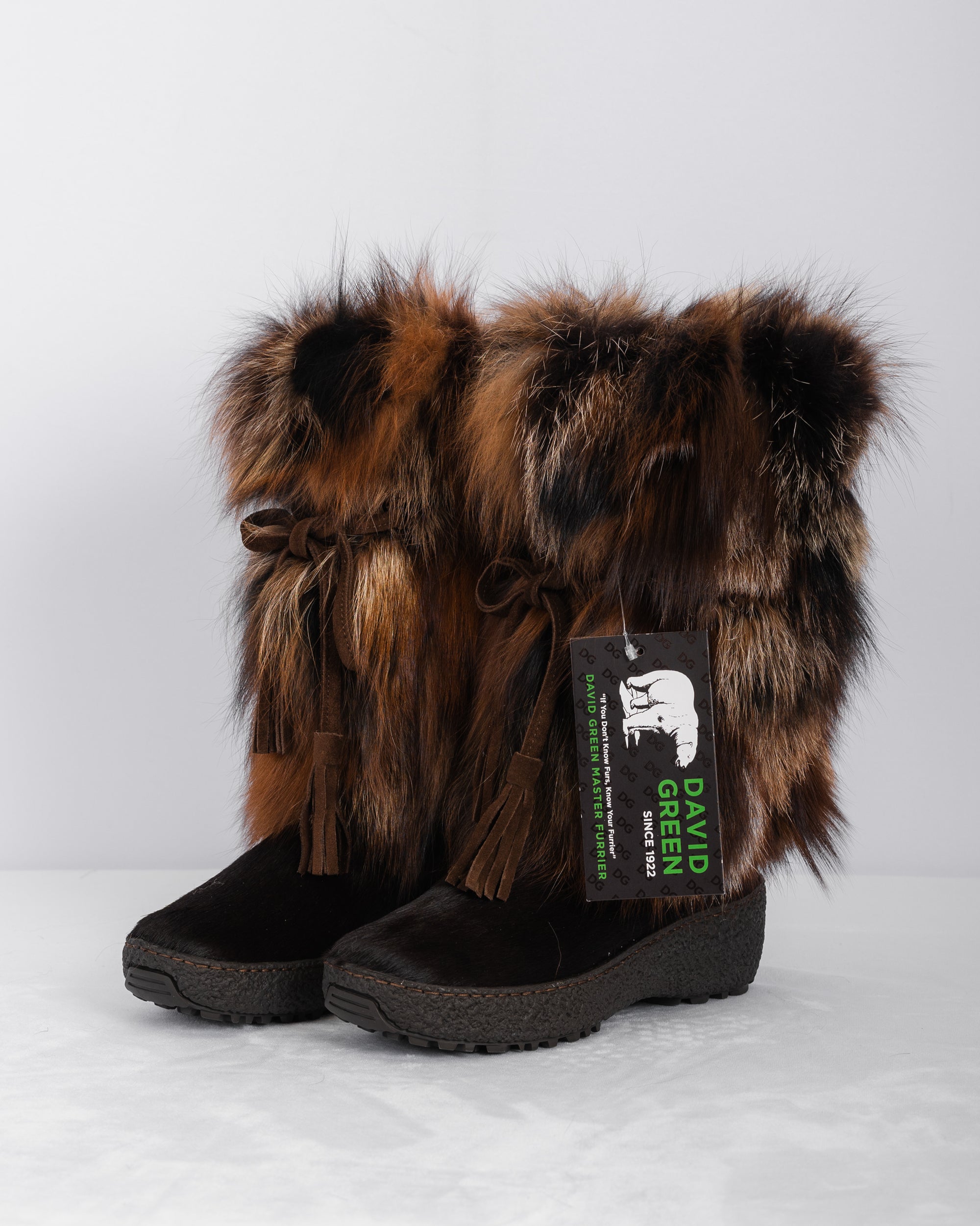 Espresso Multi Dyed Fox/Espresso Calfskin Boots