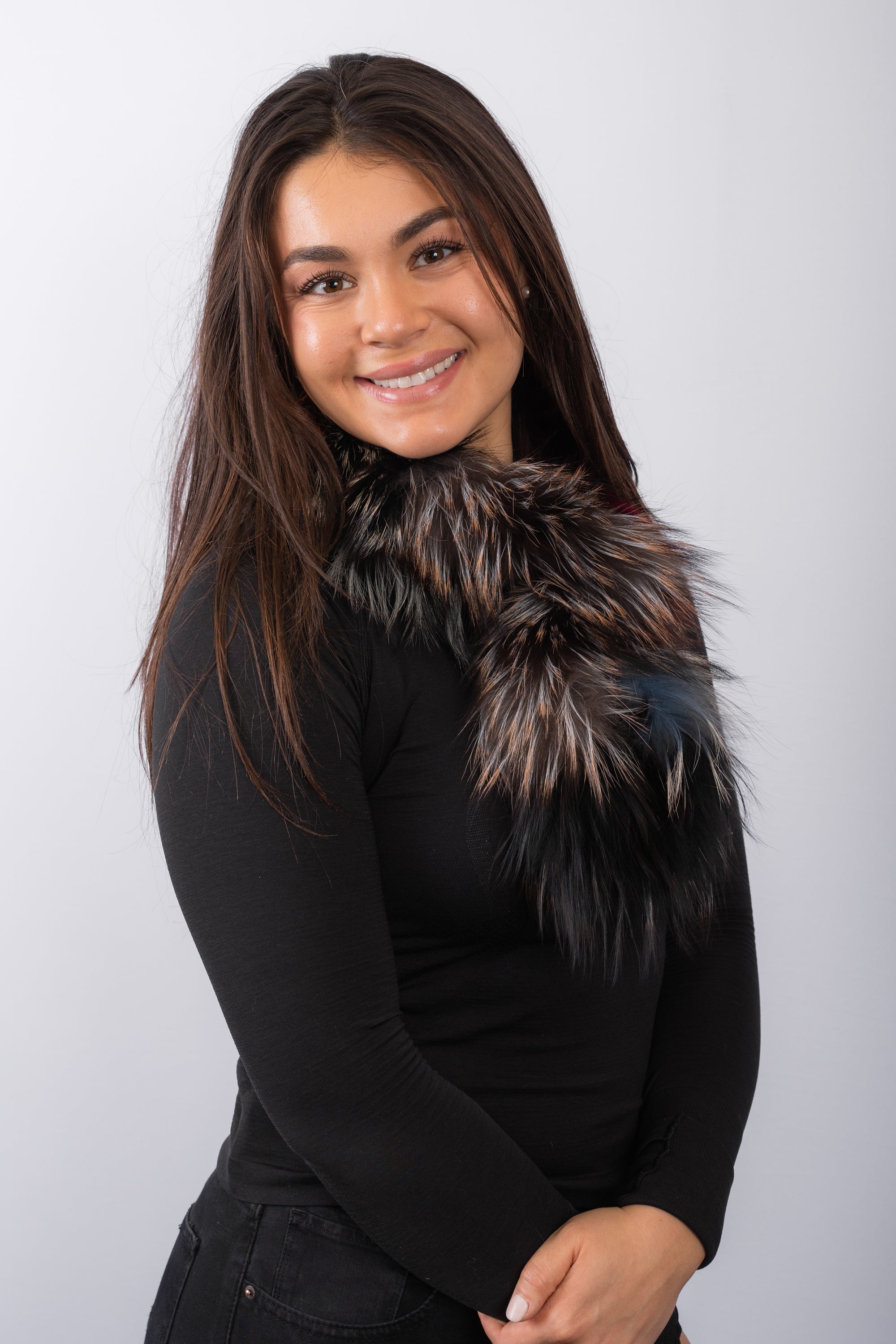 Multicolor Fox Scarf - Short