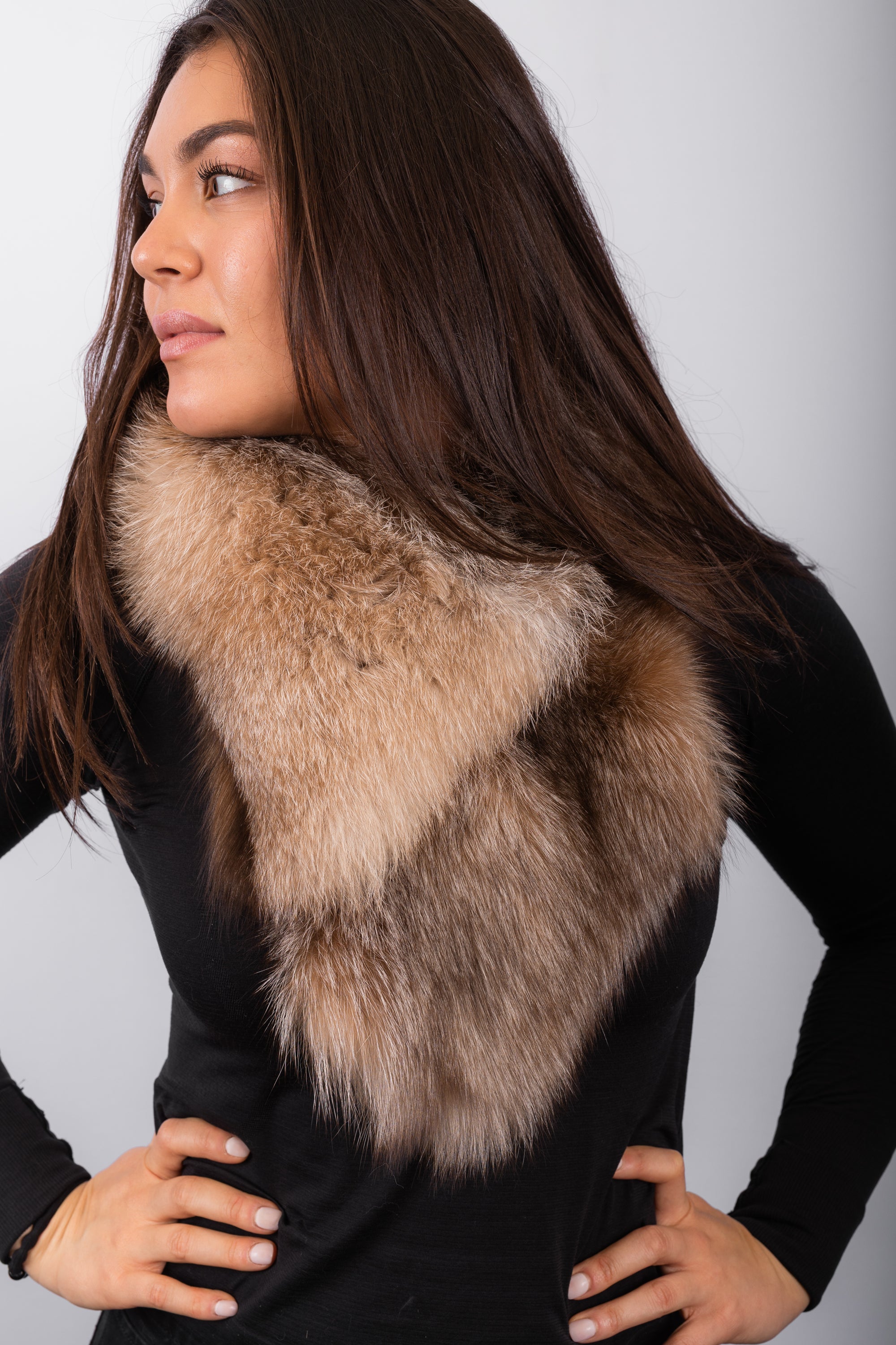 Crystal Fox Fur Collar