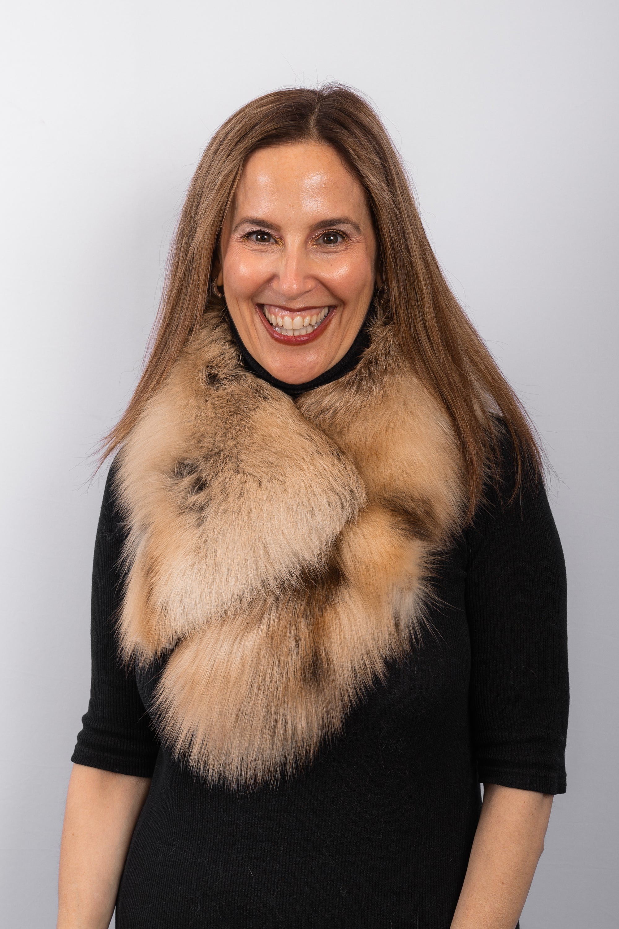 Amber Gold Fox Fur Collar