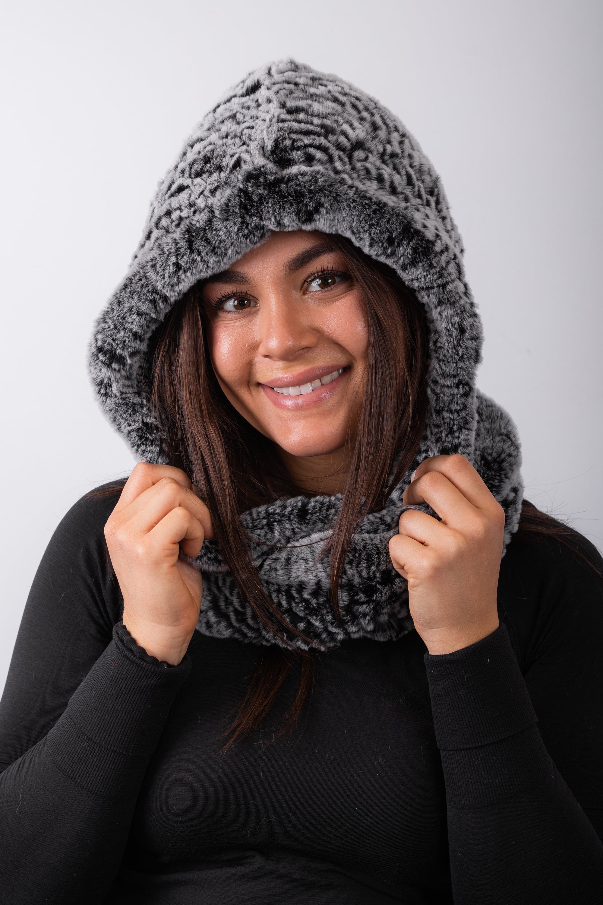 Snowtop Rex Rabbit Hooded Scarf