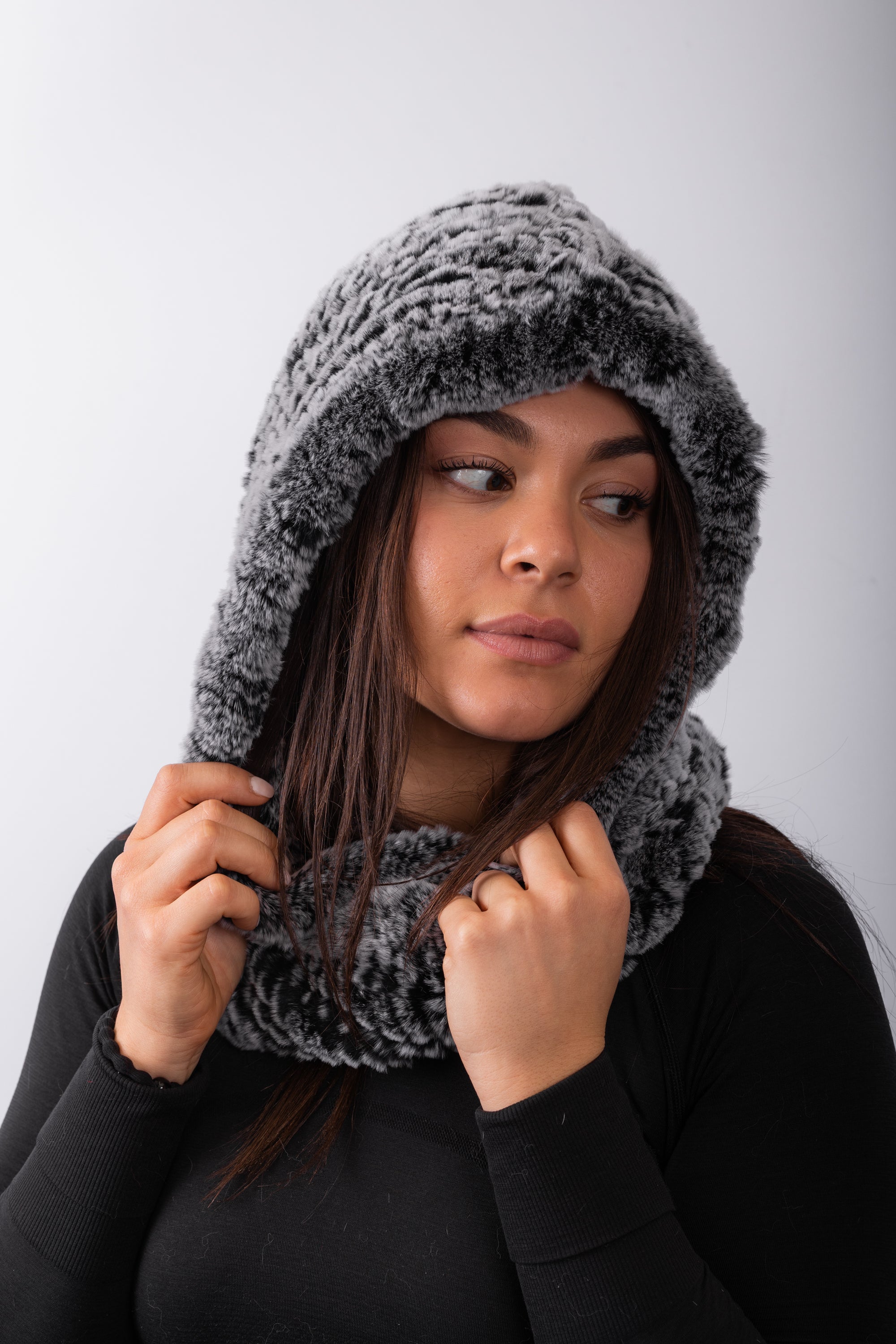 Snowtop Rex Rabbit Hooded Scarf