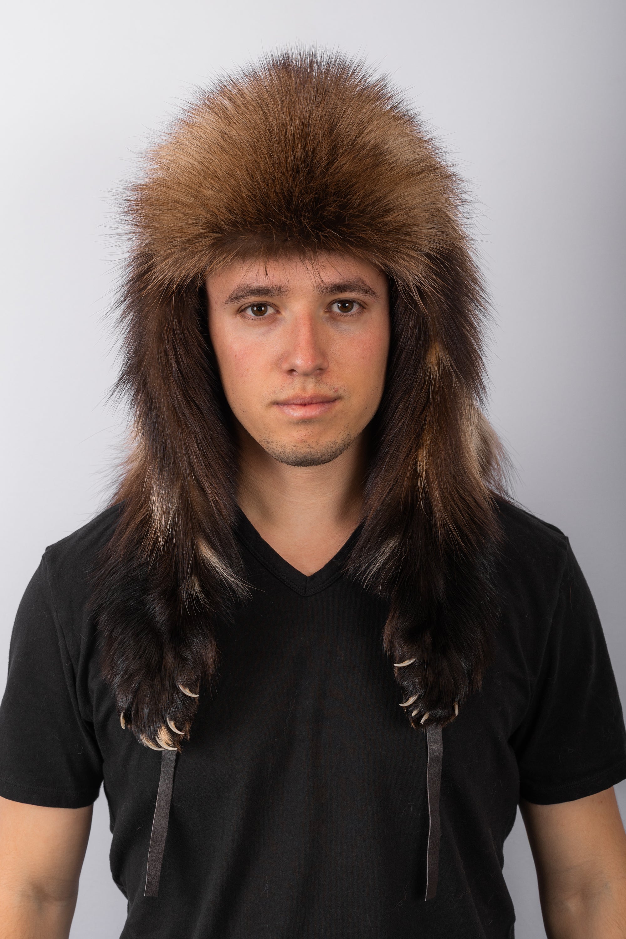 Natural Wolverine Trapper Hat