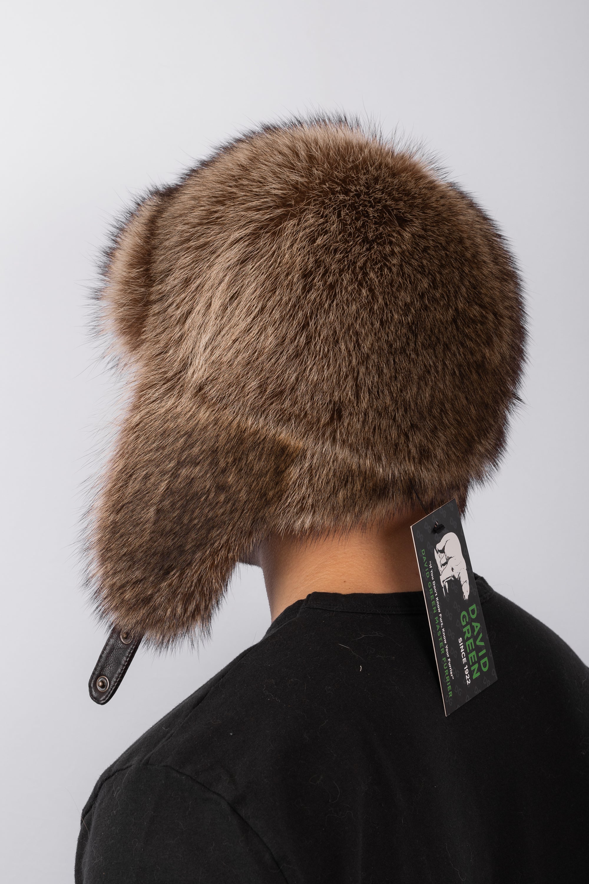 Natural Raccoon Bomber Hat