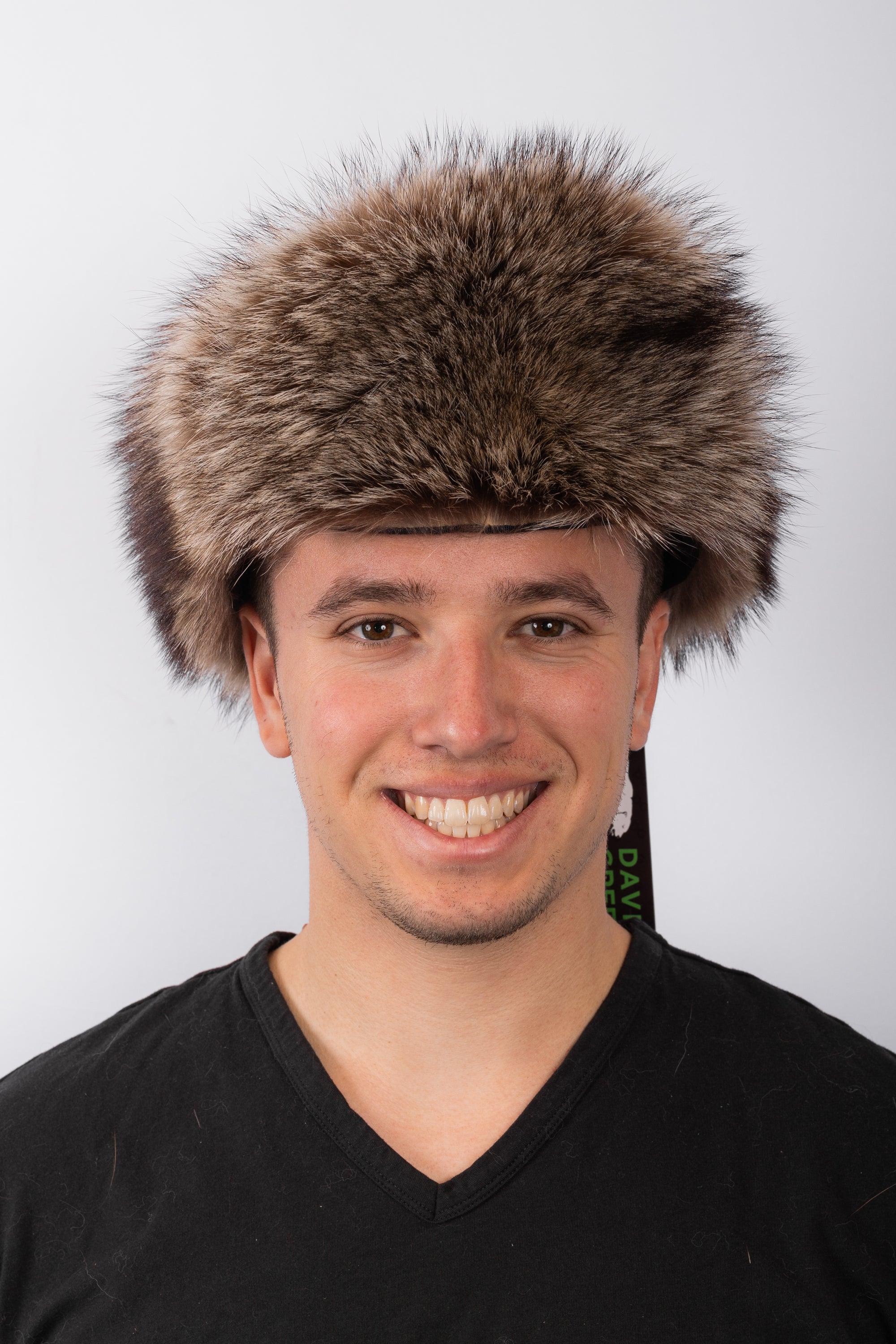 Natural Raccoon Bomber Hat