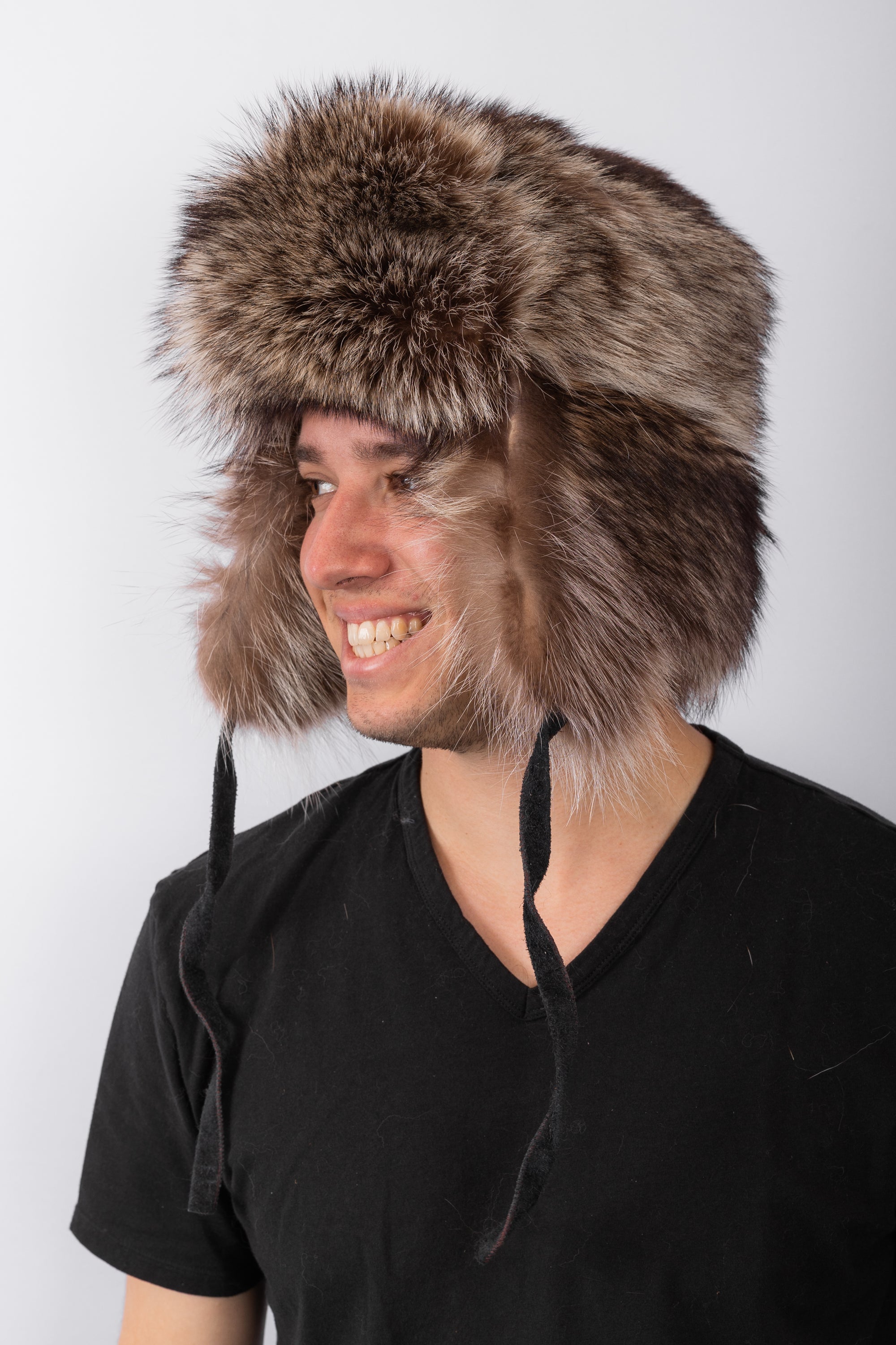 Natural Raccoon Trooper Hat