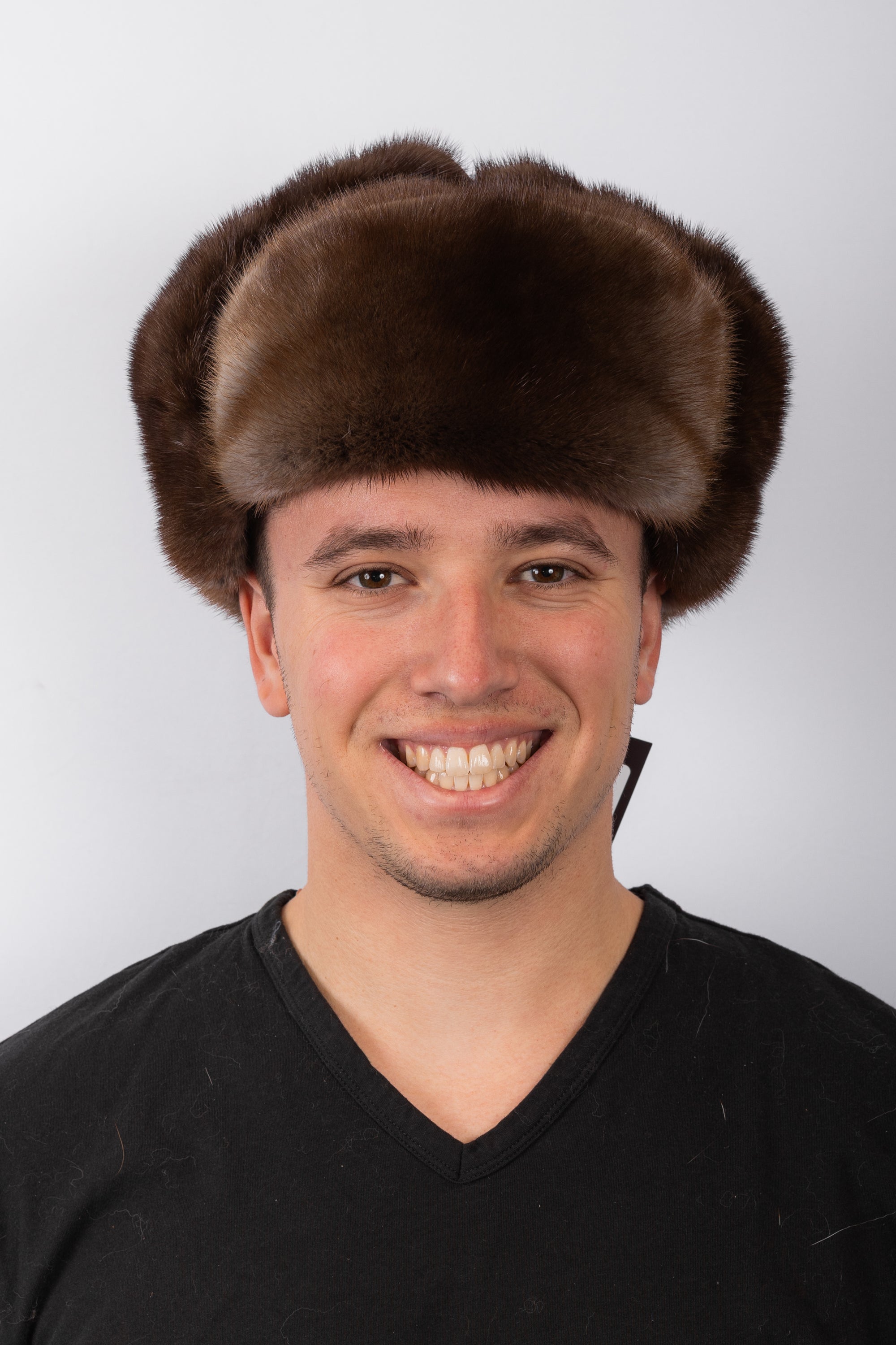 Mocha Degrade Mink Trooper Hat