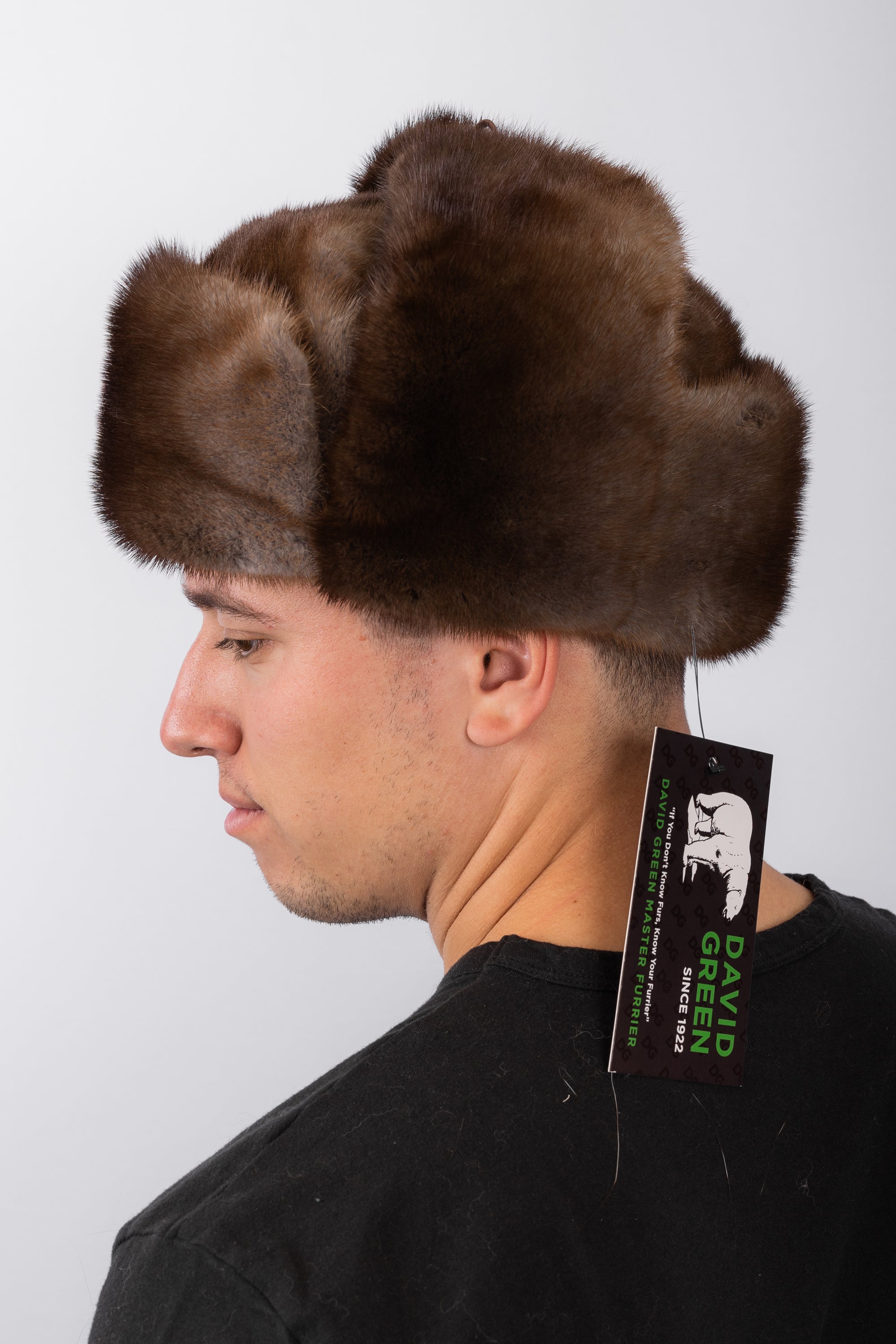 Mocha Degrade Mink Trooper Hat