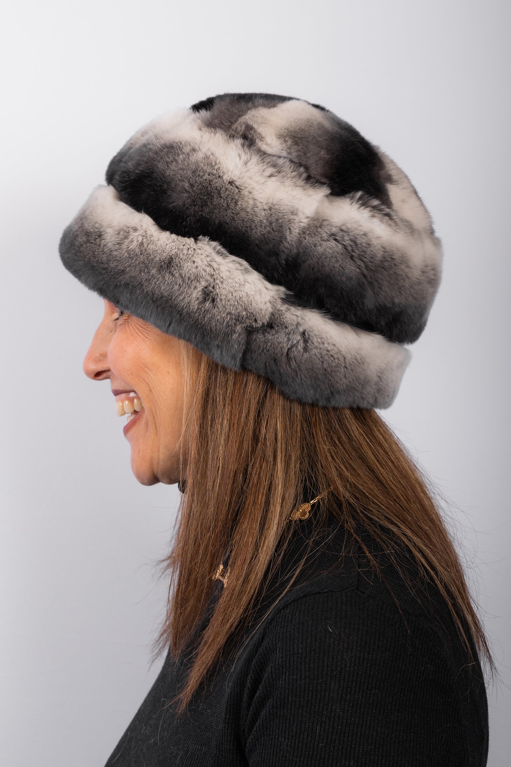 Chinchilla Rex Rabbit Hat