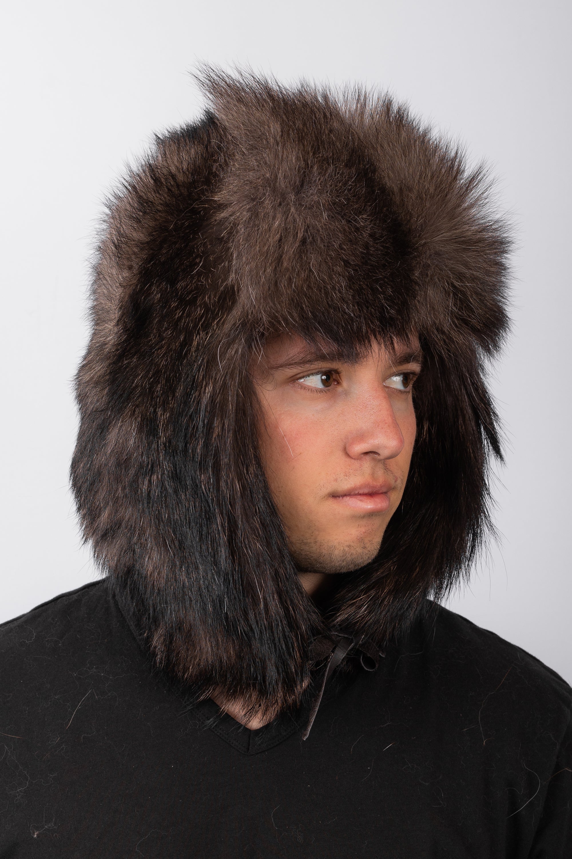 Natural Black Timberwolf Musher Hat