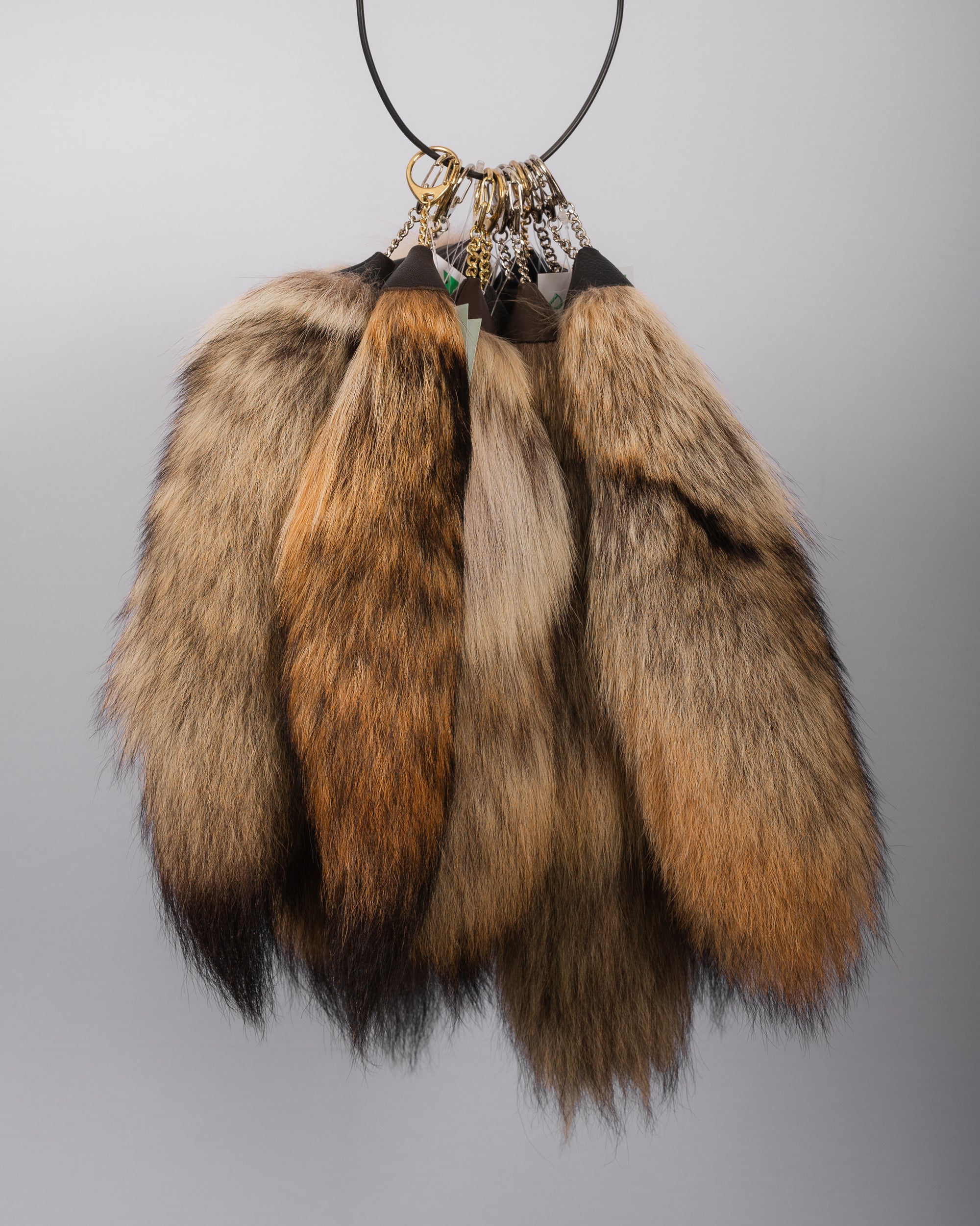 Natural Coyote Tail Keychain