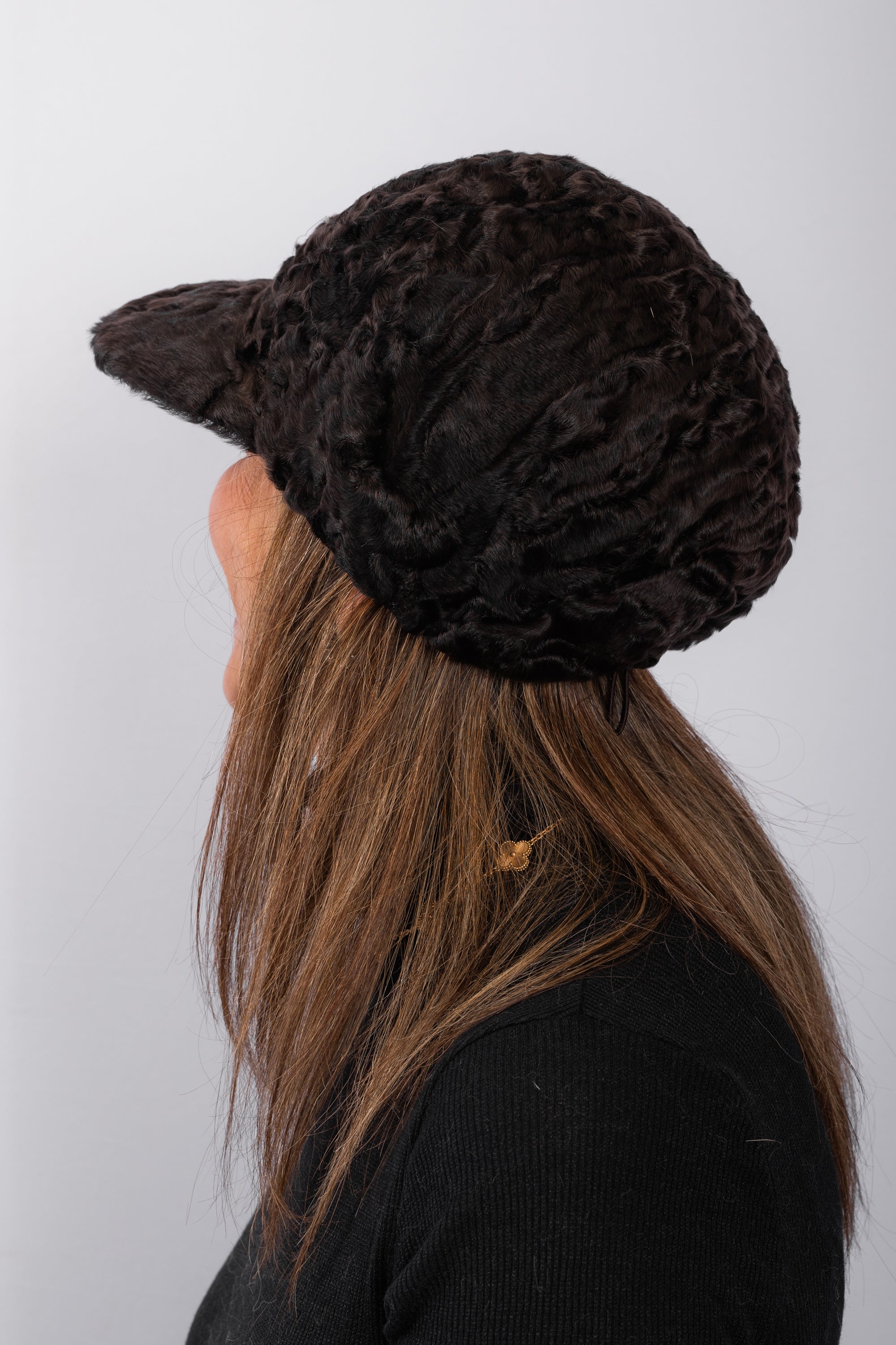 Espresso Swakara Lamb Hat