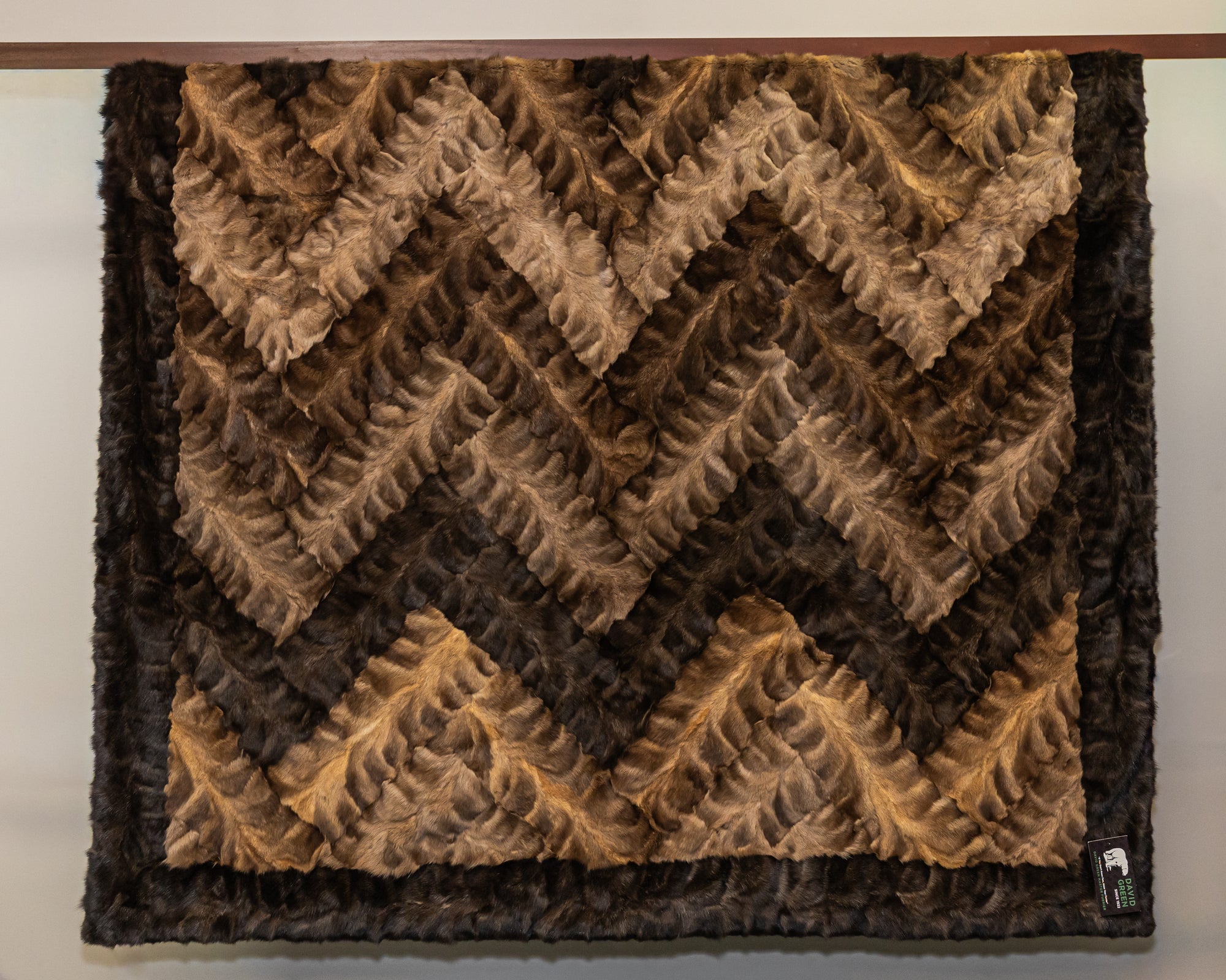 Natural/Multi Russian Sable Sections Blanket