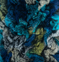 Load image into Gallery viewer, Denim/Charcoal Rex Rabbit Hat with Dyed to Match Fox Fur Trim
