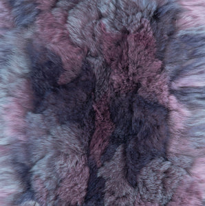 Rex Rabbit Fringes Scarf - Purple/Black