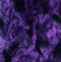 Load image into Gallery viewer, Denim/Charcoal Rex Rabbit Hat with Dyed to Match Fox Fur Trim
