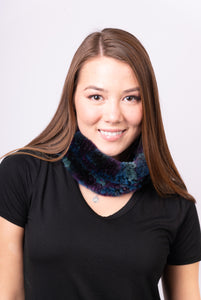 Knit Rex Rabbit Headband - Teal/Purple/Green