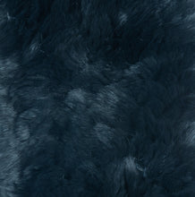 Load image into Gallery viewer, Denim/Charcoal Rex Rabbit Hat with Dyed to Match Fox Fur Trim
