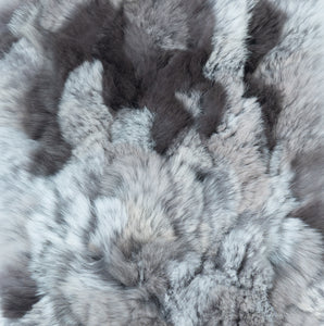 Rex Rabbit Fringes Scarf - Chinchilla