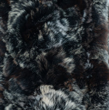 Load image into Gallery viewer, Denim/Charcoal Rex Rabbit Hat with Dyed to Match Fox Fur Trim
