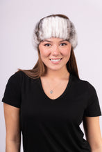 Load image into Gallery viewer, Natural Black Cross Mink Headband
