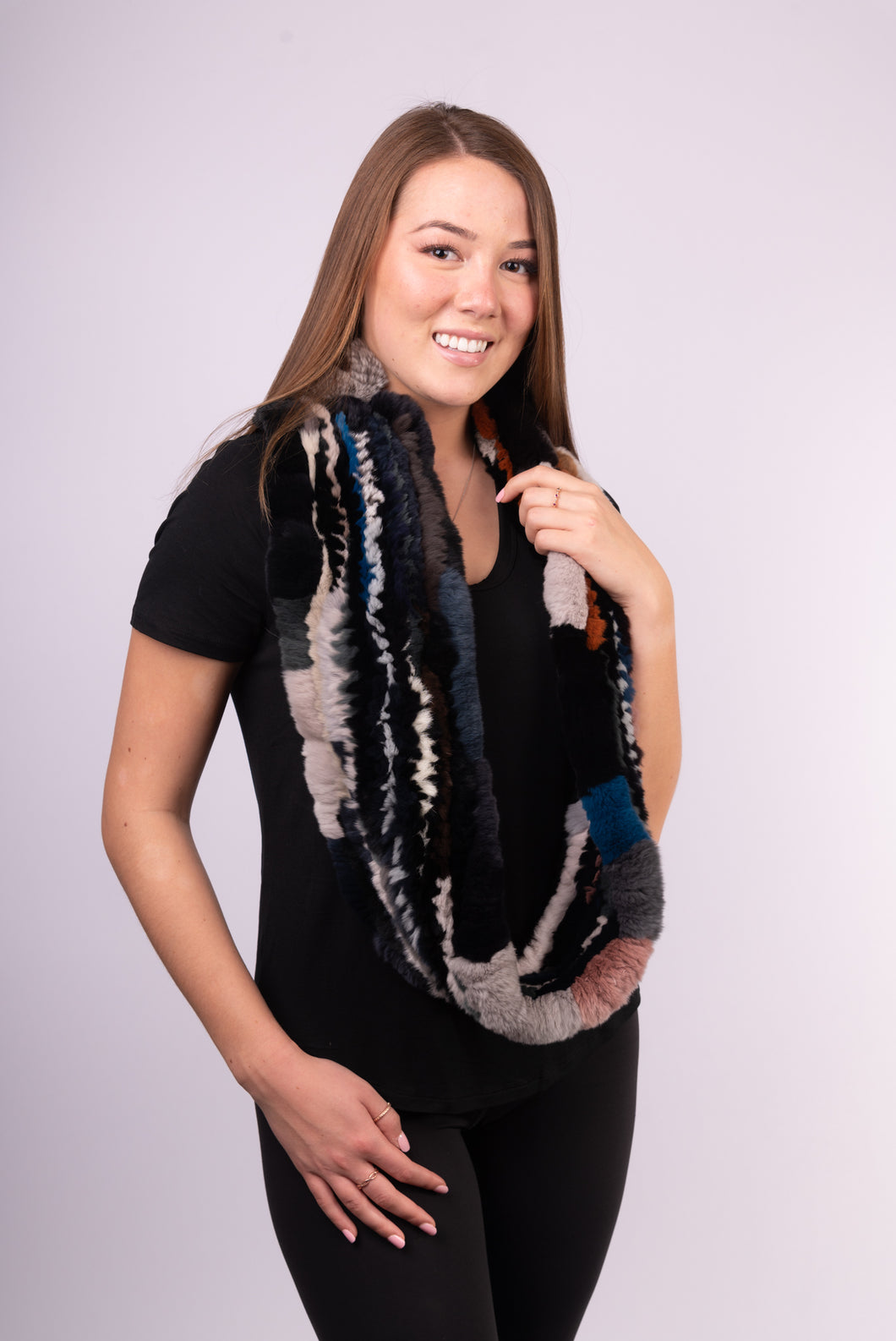 Rex Rabbit Infinity Scarf - Multicolor