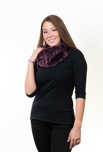 Rex Rabbit Cowl Neck - Black Plum